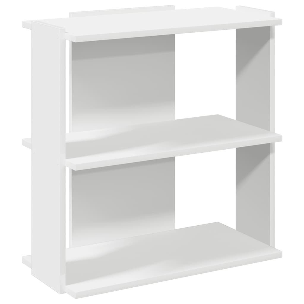 vidaXL Regal 60 x 30 x 60 cm Bücherregal 3 Böden Weiß 60x30x60 cm Spanplatte