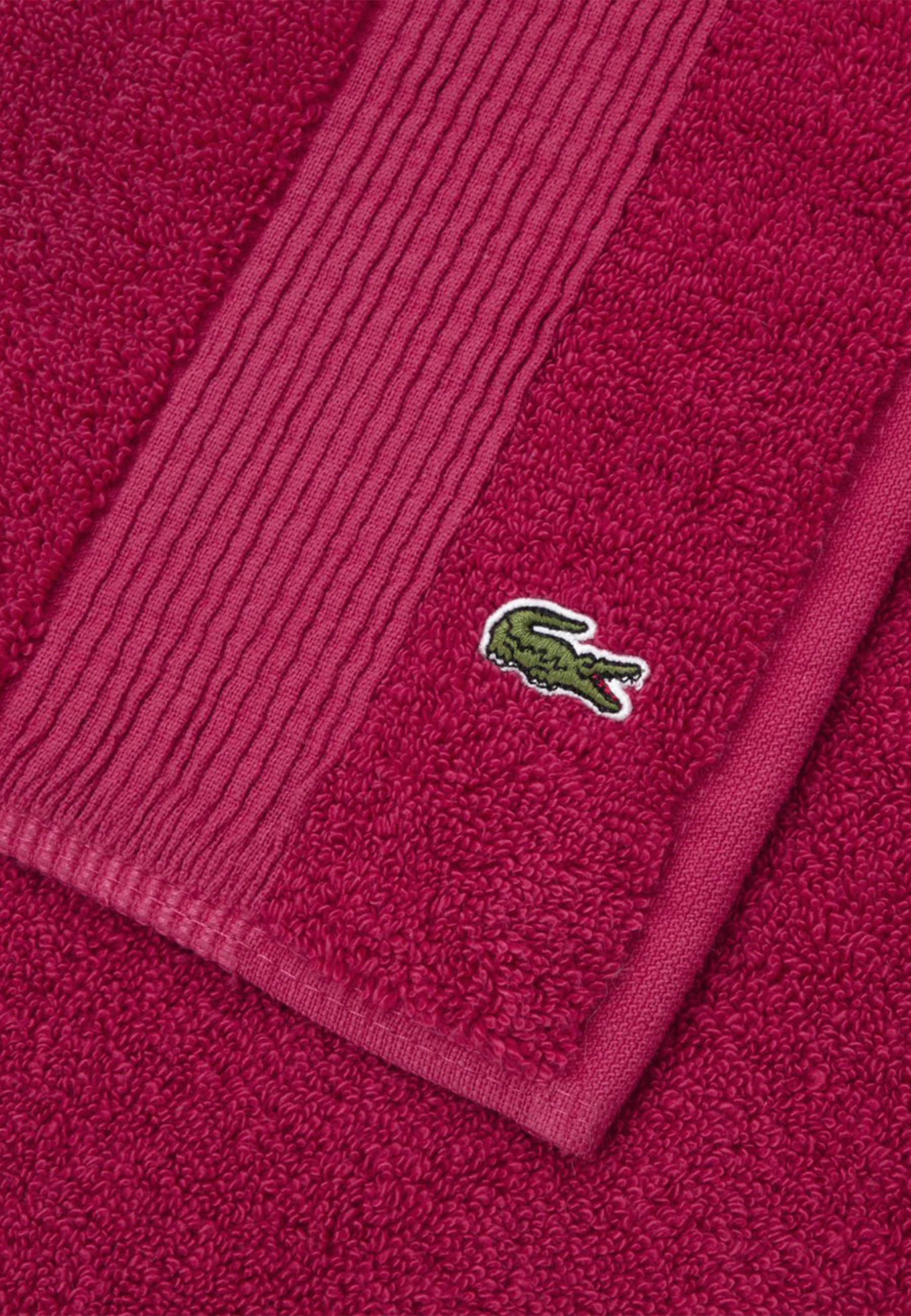 Lacoste Badematte LLECROCO, Höhe 3 mm, schnell trocknend, Baumwolle, mit Label-Applikationen