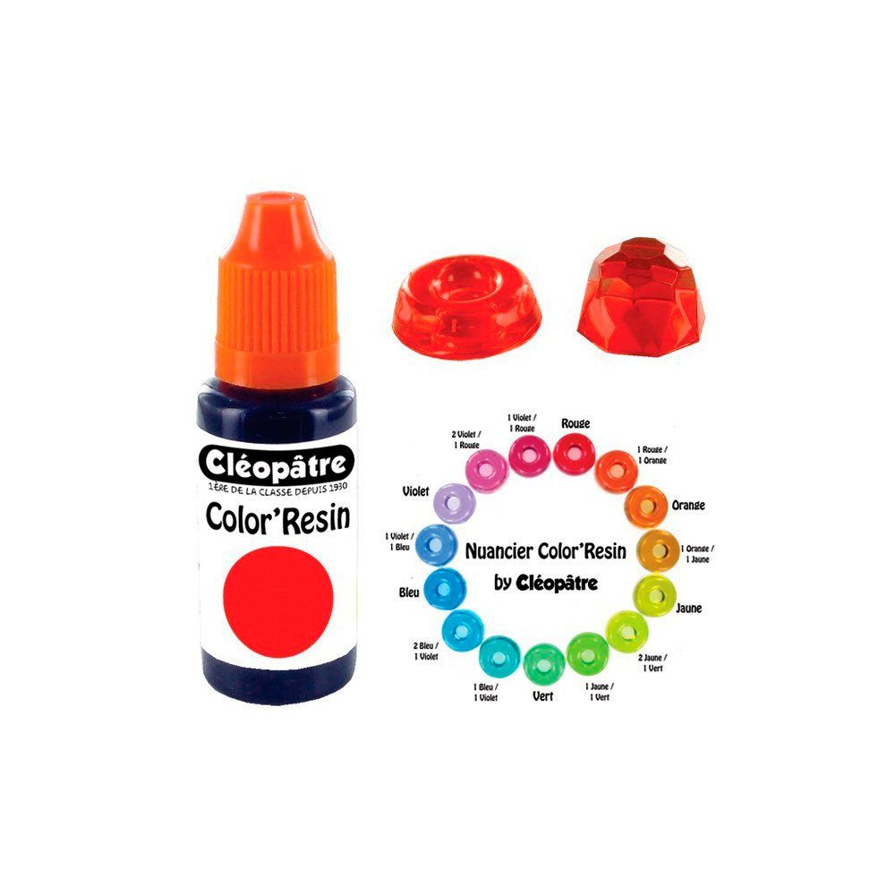 Cléopâtre Effekt-Zusatz 15ml, transparent Harzfarbe, Rot