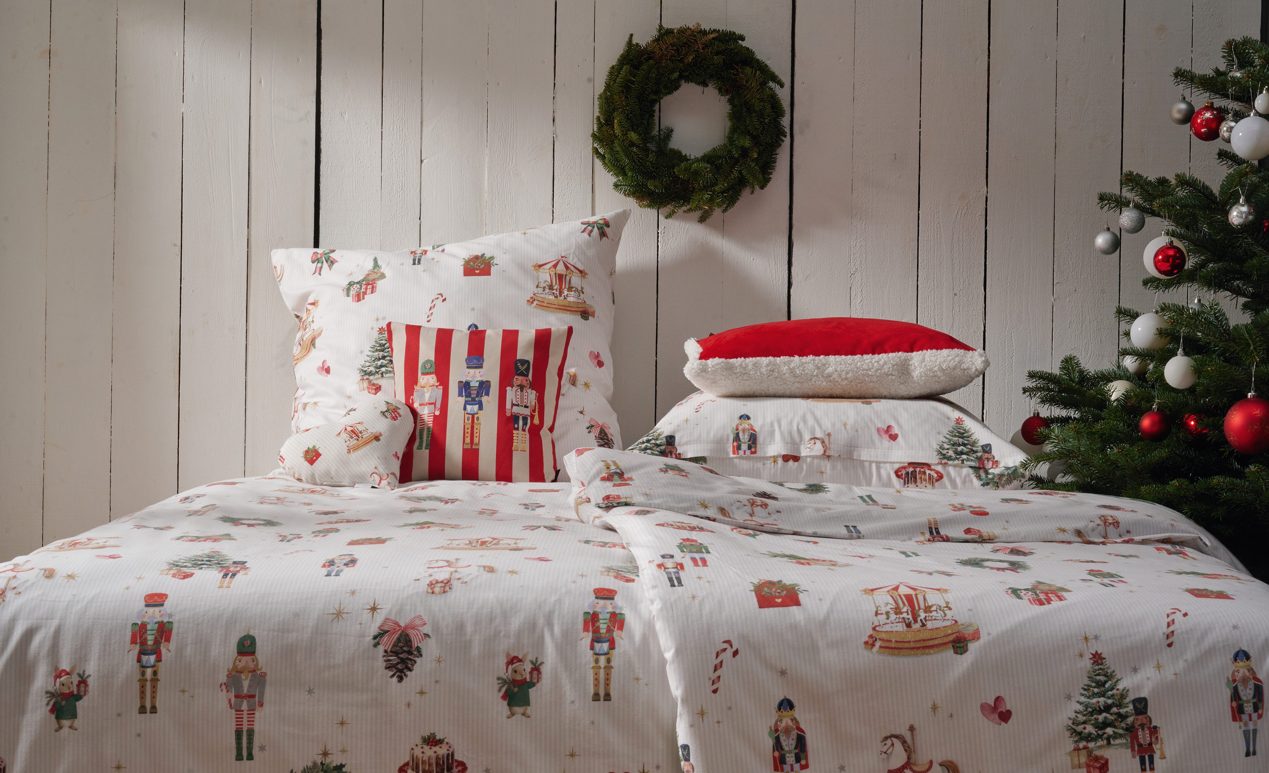 APELT Bettwäsche Noel Flanell, Flanell, 2 teilig, Bettwäsche-Set mit Reißverschluss, Flanell, Digitaldruck