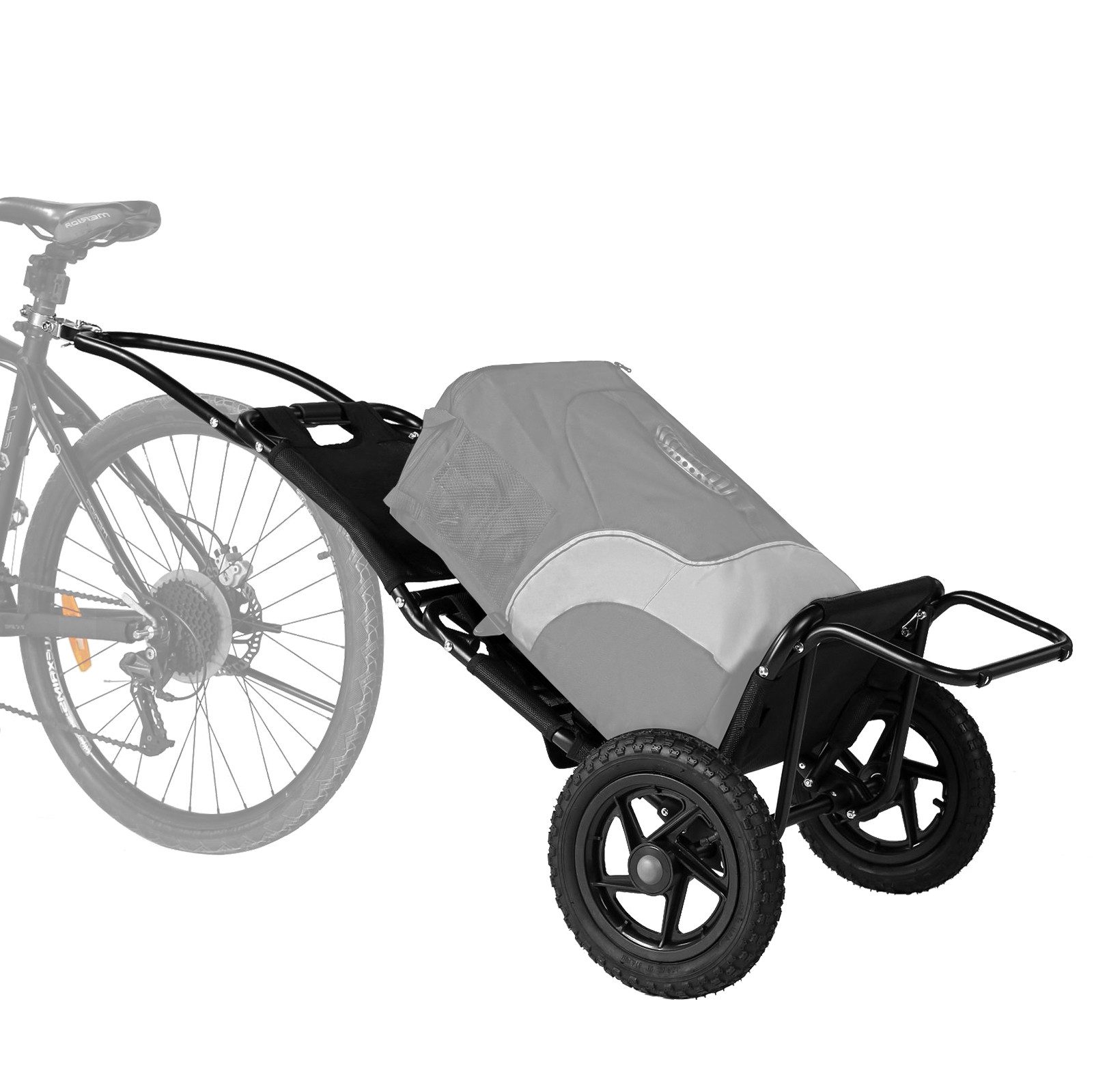 FANNOU Fahrradlastenanhänger Klappbar und kompakt, 20 kg Ladegewicht, 140 x 62 x 28 cm, Fahrrad Lastenanhänger & Handwagen, Fahrradanhänger Transportanhänger