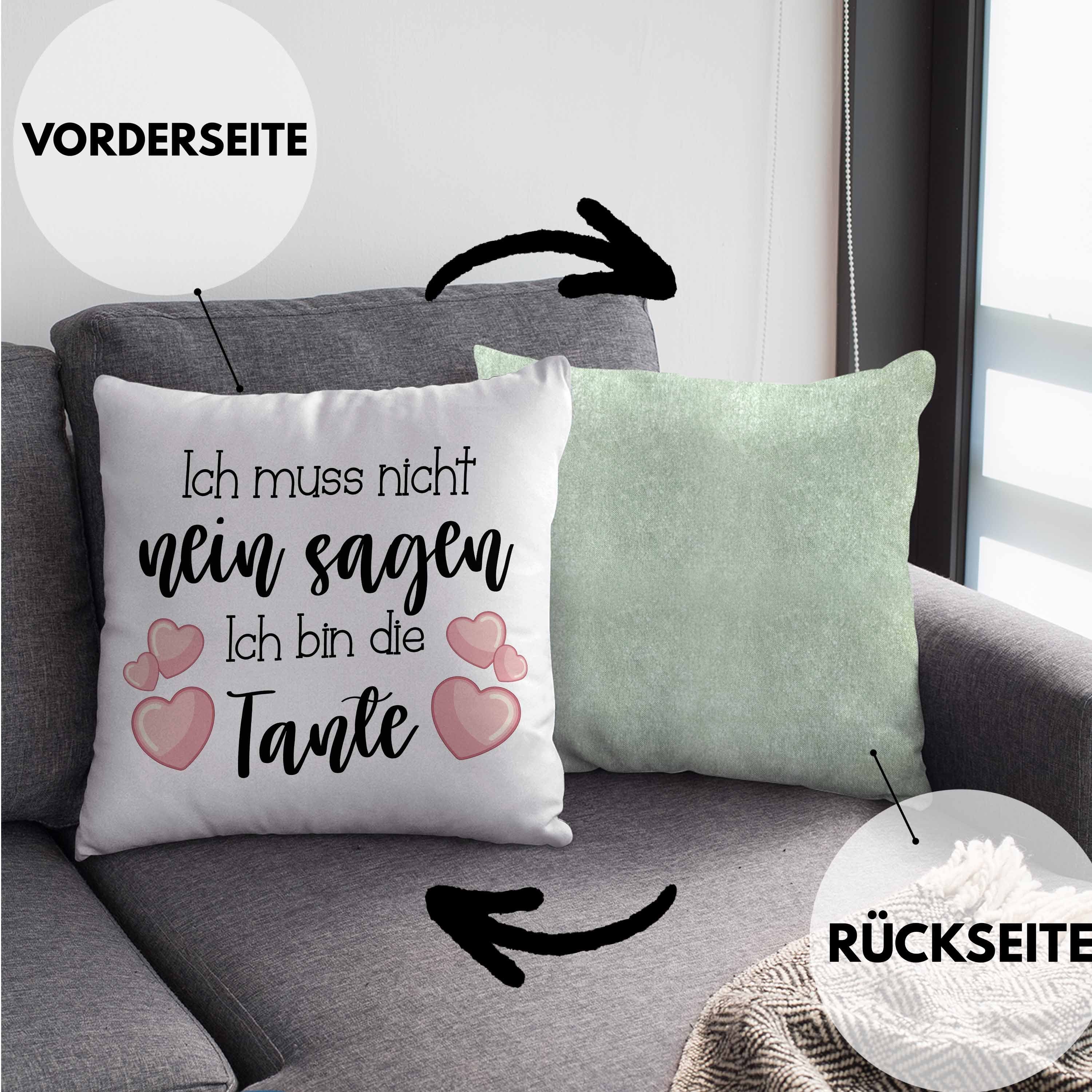 Trendation Ich Grün Bin Geschenkidee Tante Muss für Nein 40x40 Geburtstag Dekokissen Nicht Lustig - Geschenk Trendation Füllung Tante Ich Sagen Kissen Beste Dekokissen Tante mit Die Tante Kissen