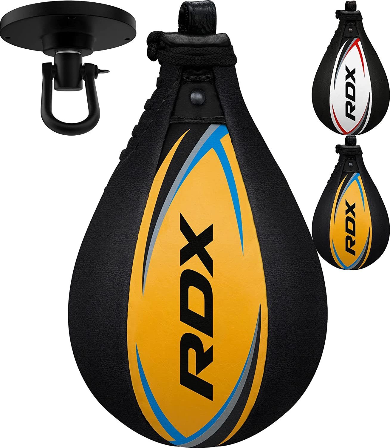 RDX Sports Doppelendball RDX Boxing Speed Ball Adult Leder Set Speedball Hanging mit Halter