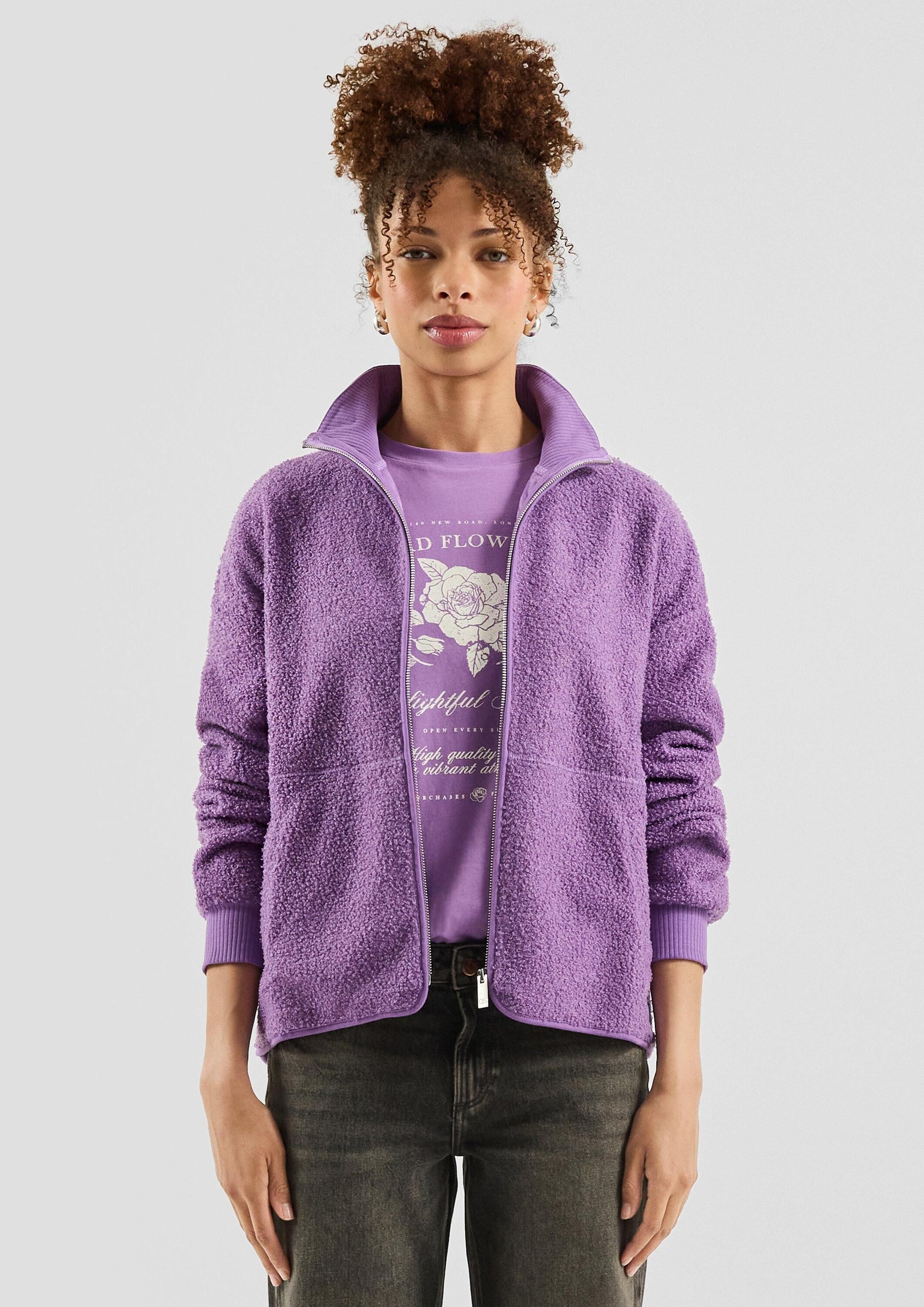 QS Sweatjacke Sweatshirt Teddyjacke günstig online kaufen