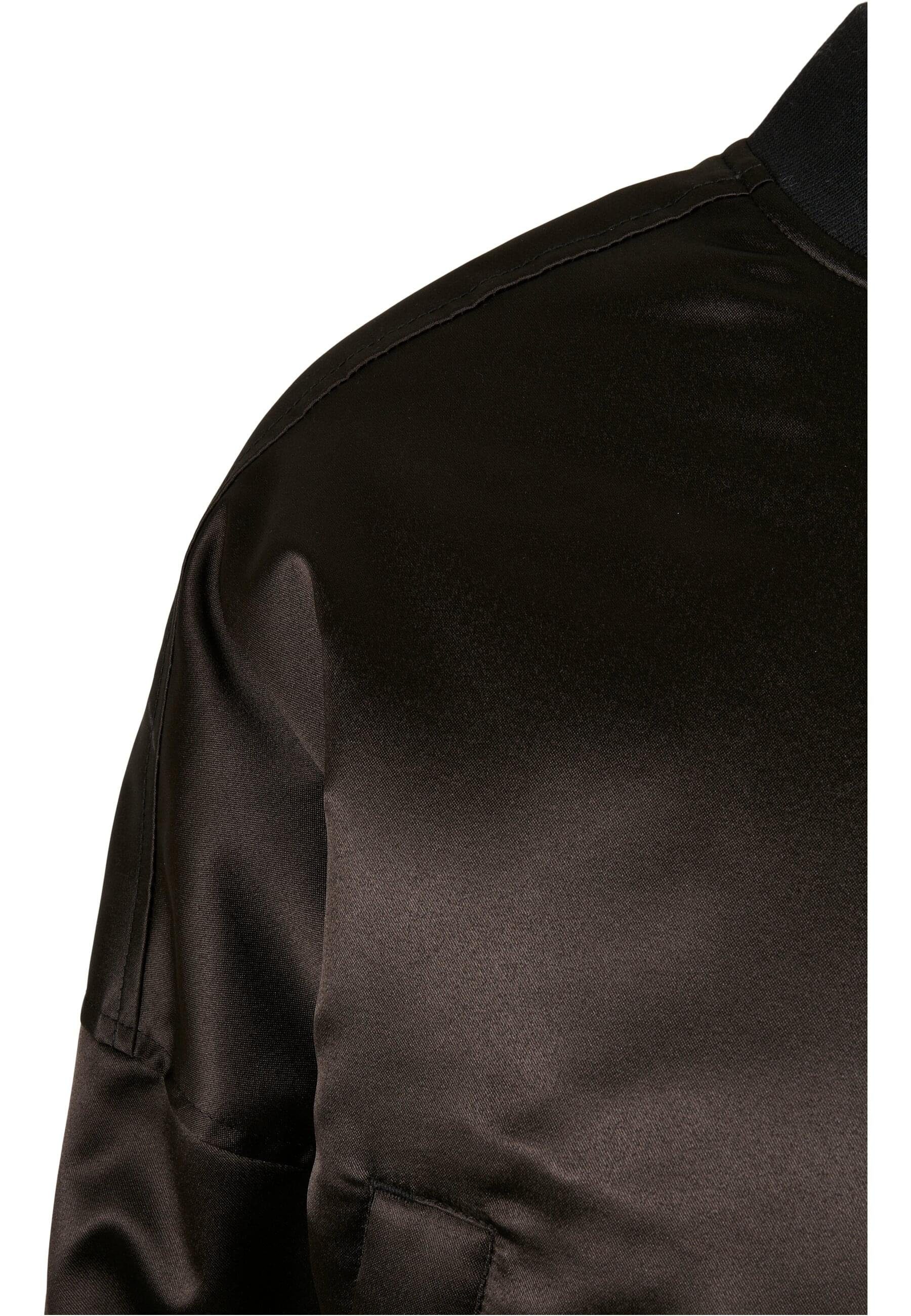 Damen URBAN CLASSICS (1-St) Bomberjacke Short Jacket Ladies black Satin Bomber Oversized