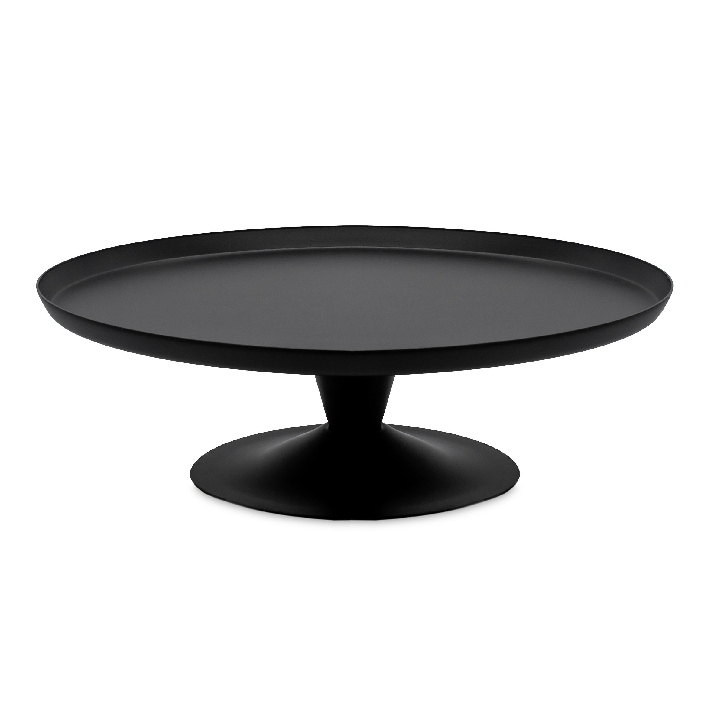 Spetebo Servierständer Metall Deko Tischpodest rund schwarz mit Fuß - Ø 23 cm, metall, (Anzahl, 1-tlg., Stück), wiederverwendbar
