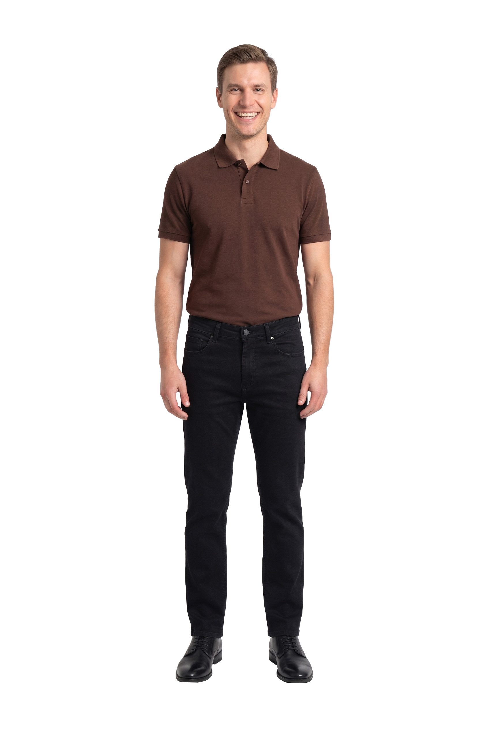 BlauerHafen Regular-fit-Jeans Herren Straight Fit Jeans Stretch Bequeme mit Slim Passform Super Flex