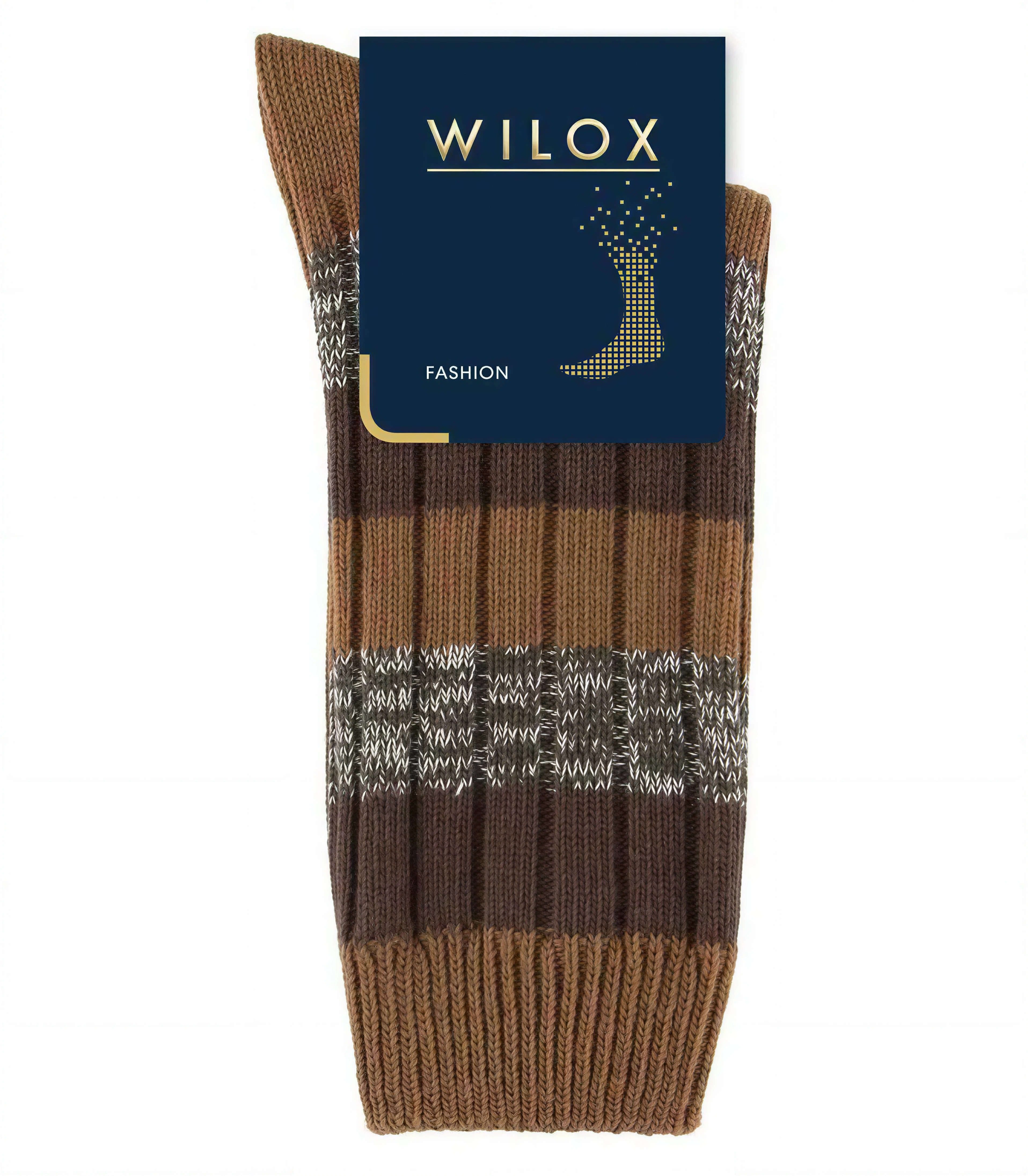 Wilox Basicsocken Herren in Blockringel-Design (Packung, 1-Paar, 1 Paar) aus hautfreundlicher Baumwolle