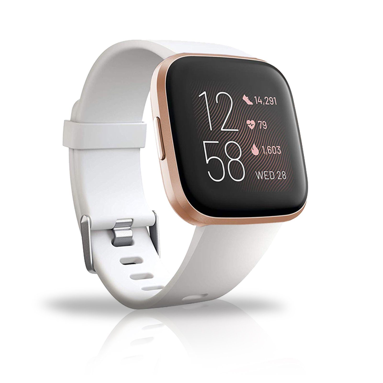 Diida Smartwatch-Armband Uhrenarmband,Watchband,Armband,Uhrenarmbänder, Für Fitbit Versa-Armband, Fitbit Versa/2/Lite, Silikon, 22 mm, weiß