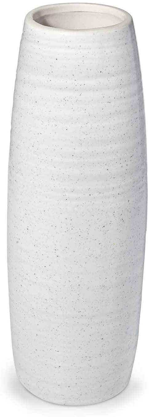 FeelGlad Dekovase »Weiße Bodenvase dekorative Vase mit extra dicken Seitenwänden und einem massiven Rundboden«