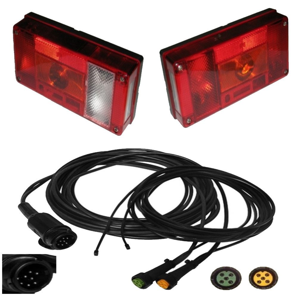 Aspöck Anhänger Aspöck Midipoint 1 Leuchten Set, 13polig - 6m Kabelbaum m. 4,5m Abgang