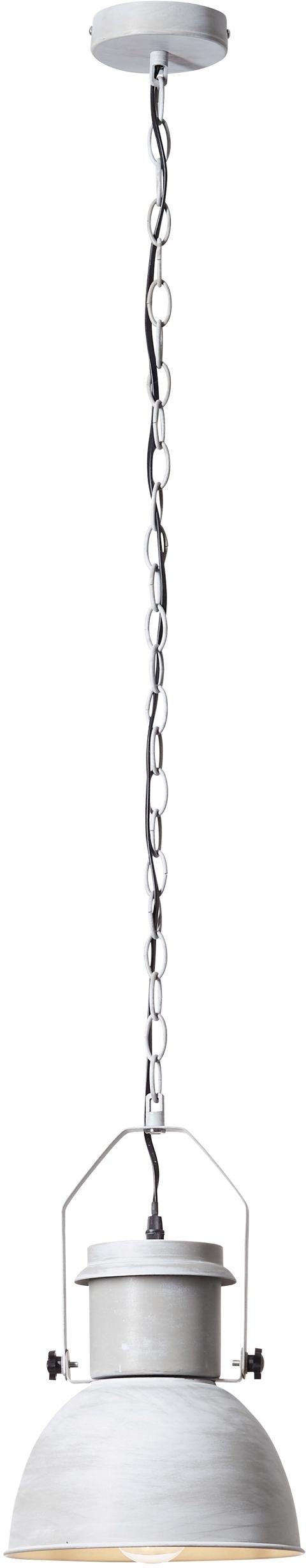 Brilliant Pendelleuchte SALFORD, ohne Leuchtmittel, 124 cm Höhe, Ø 23 cm, E27, Metall, grau/betonfarben