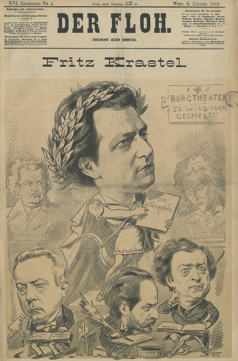 Kunstdruck Fritz Krastel deutschösterreich Theaterschauspieler