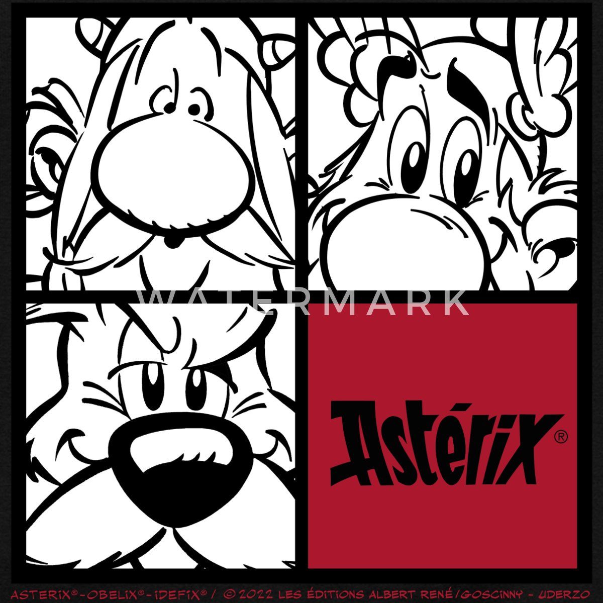 Spreadshirt T-Shirt Asterix & Obelix & Idefix Porträt Kinder T-Shirt (1-tlg)