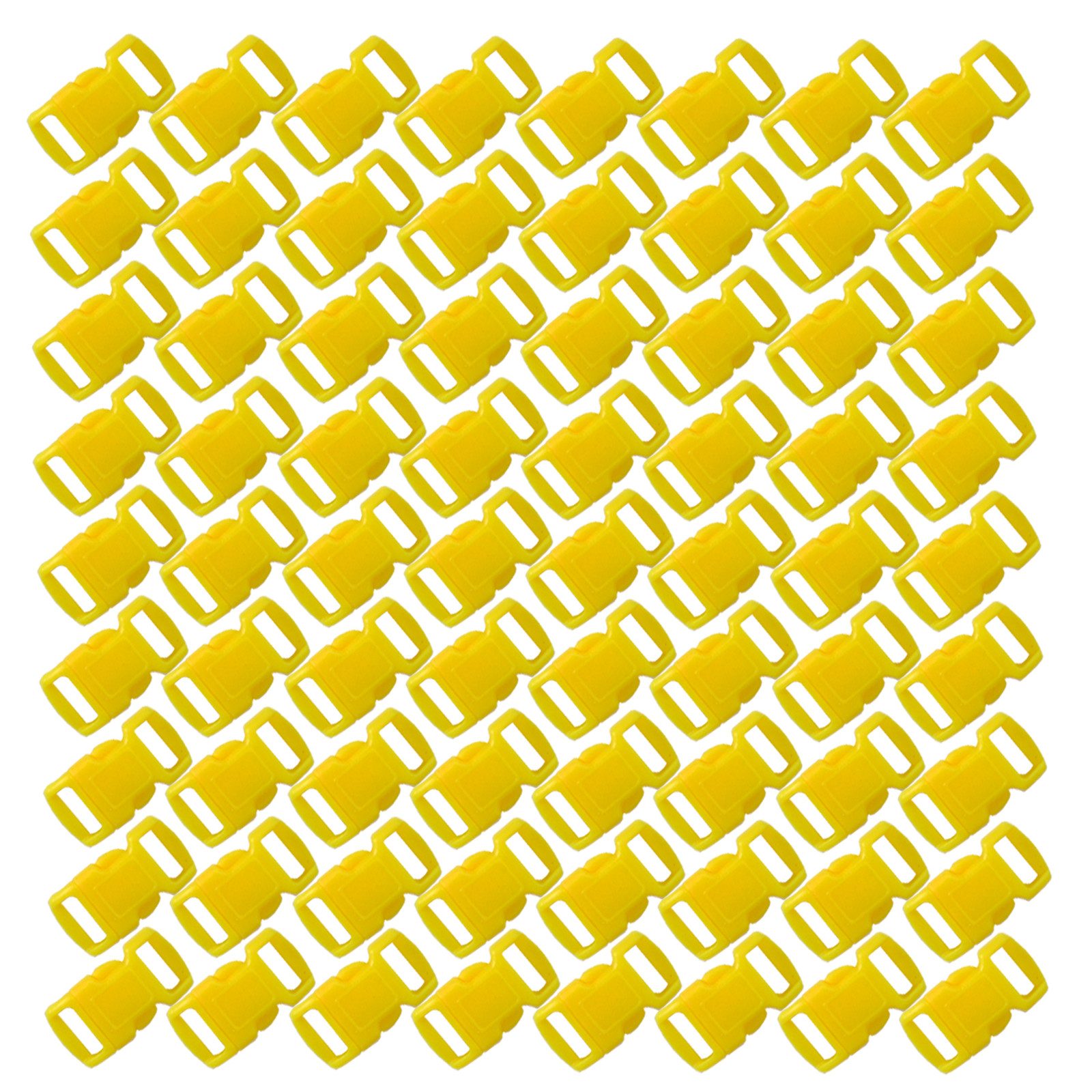 TE-Trend Bastel-Armband 75 Stück Paracord Klickverschluss Steckverschluss gelb, Robust und Zuverlässig