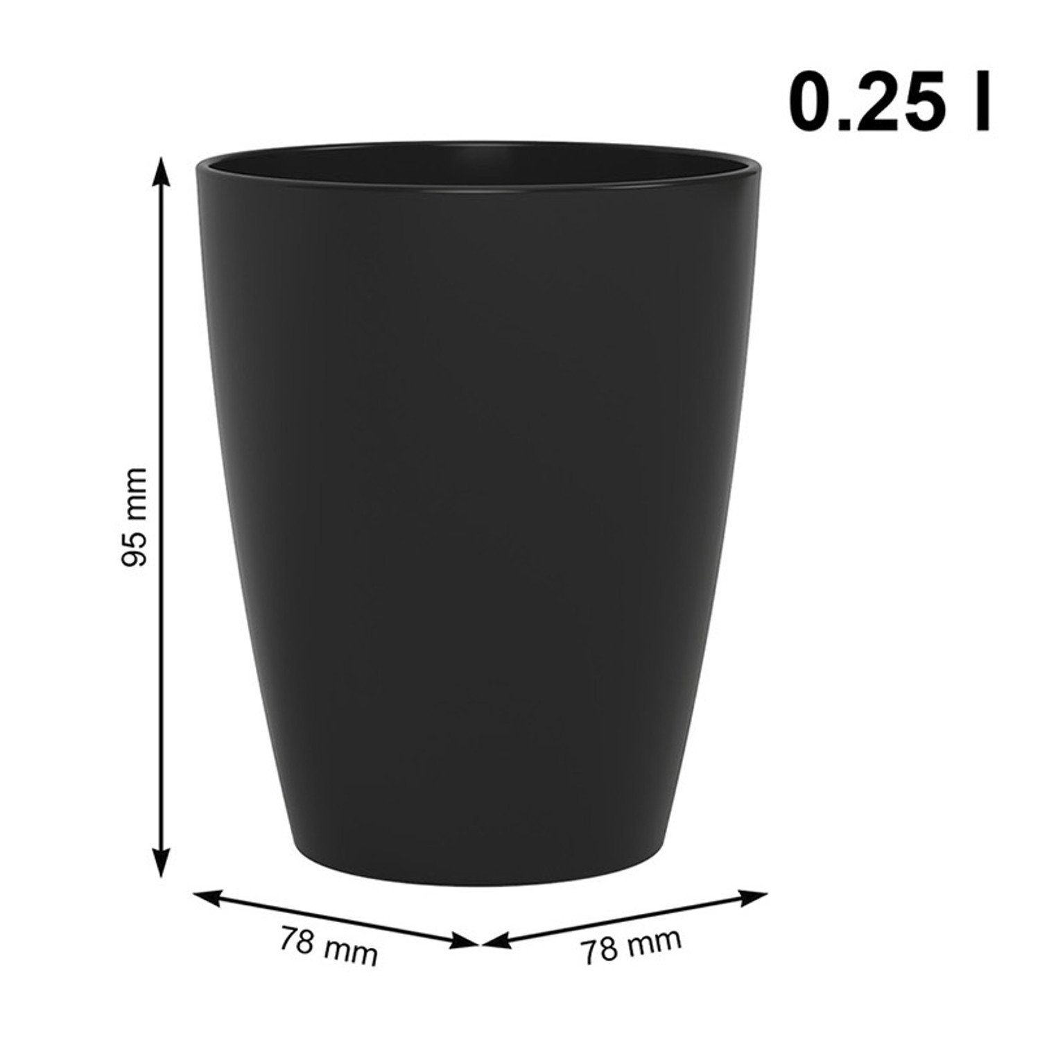 ROTHO Becher, Kunststoff, Caruba Plastikbecher 0,25L