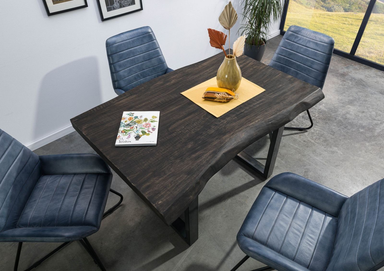 Massivmoebel24 Baumkantentisch FREEFORM (Baumtisch Mango 160x90x77 günstig online kaufen