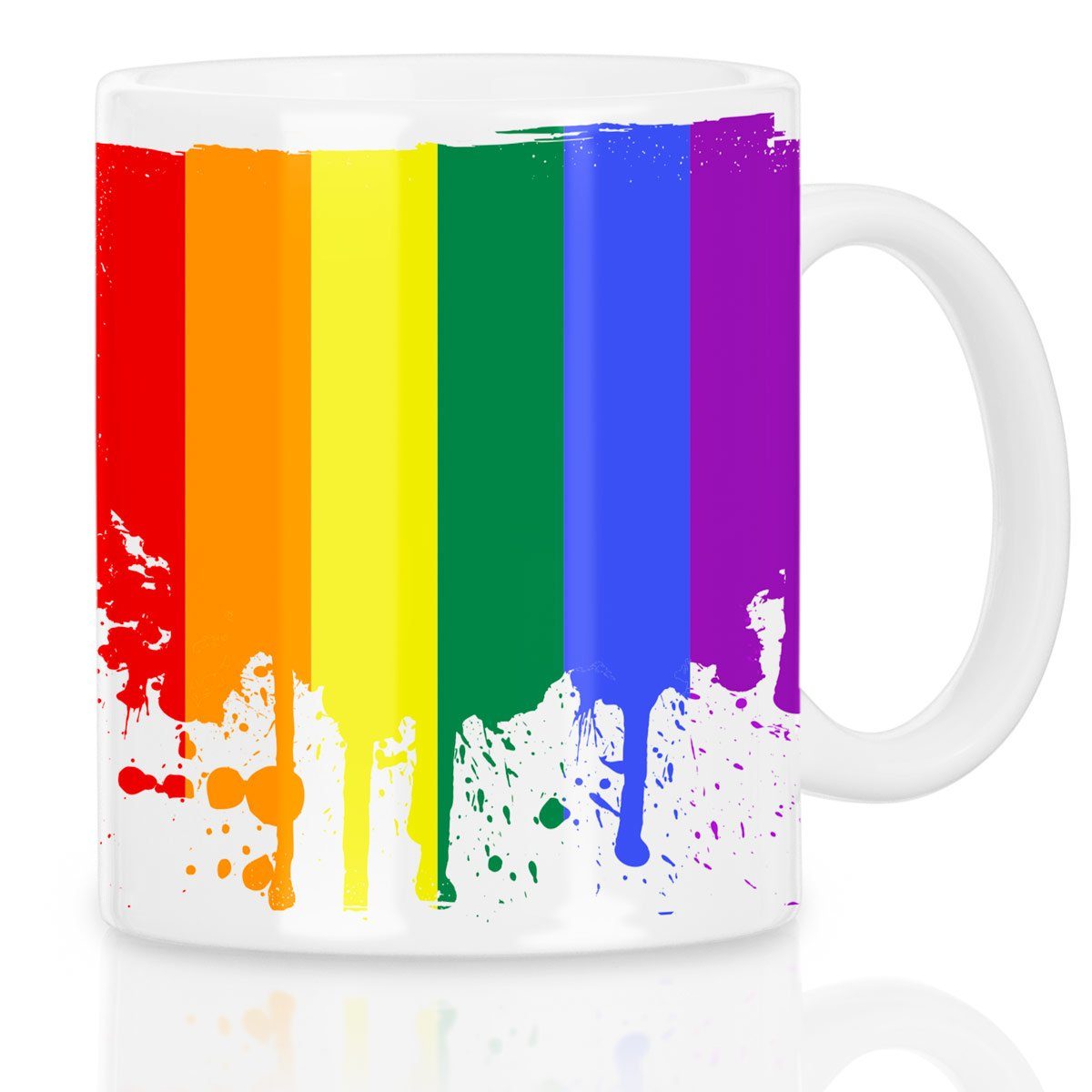 style3 Tasse, Keramik, Pride Kaffeebecher Tasse regenbogenflagge lgbtq queer gay lesbisch schwul christopher street day