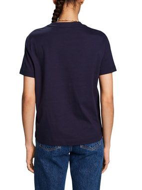 Esprit T-Shirt T-Shirt aus Pima-Baumwolle mit Rundhalsausschnitt (1-tlg)