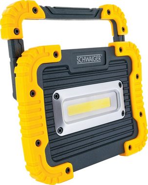 Schwaiger LED Arbeitsleuchte WLED10 531, großer Abstrahlungswinkel, mehrstufig einstellbarer Standfuß, COB-LED, weiß, mehrstufig einstellbarer Standfuß, batteriebetrieben