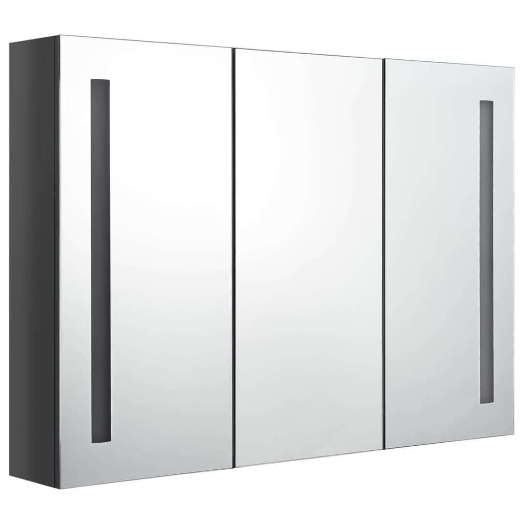 vidaXL Spiegelschrank 89 x 14 x 62 cm Badspiegel LED Spiegelschrank fürs Bad 89x14x62 cm Glä