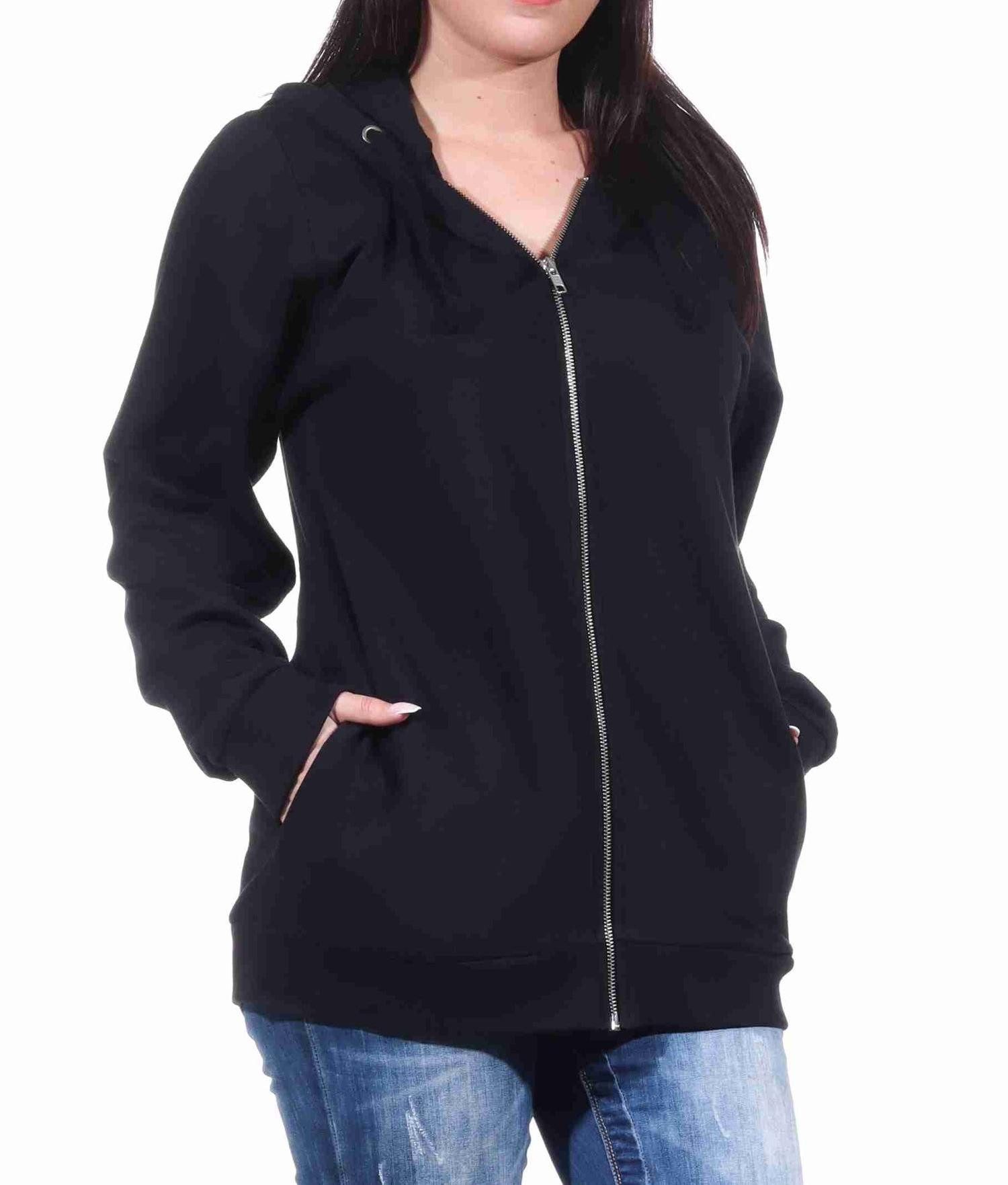Normann Relaxanzug Damen Jacke mit Kapuze für Hausanzug oder Sportanzug Oberteil