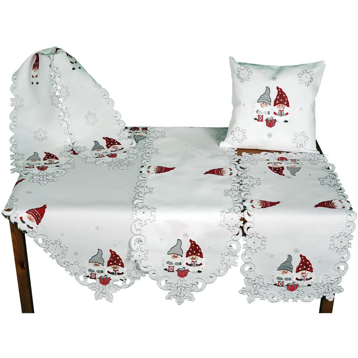 matches21 HOME & HOBBY Tischdecke Tischdecke AMIRA Weihnachten Wichtel Poly günstig online kaufen