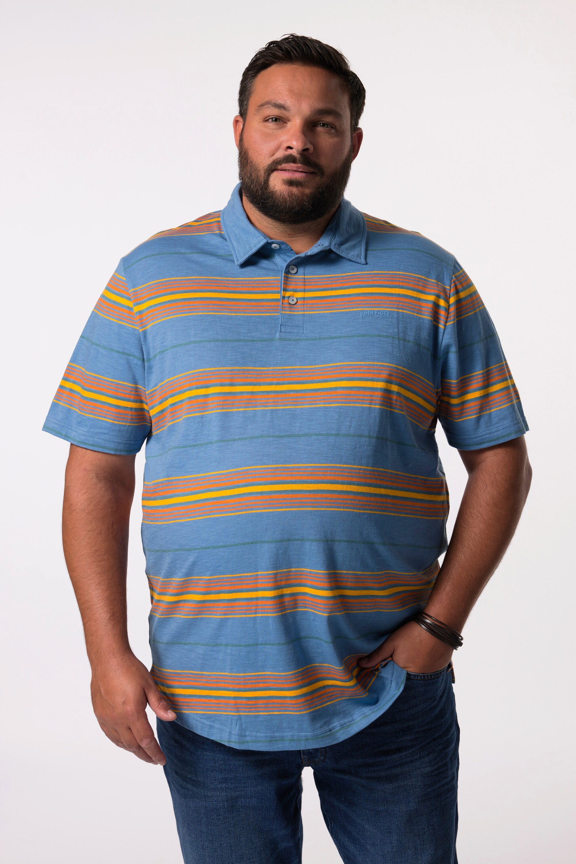 John F. Gee Poloshirt John F. Gee Poloshirt Halbarm Ringel bis 8 XL