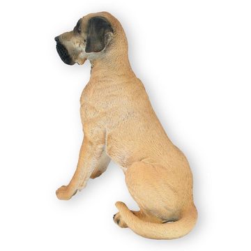colourliving Gartenfigur Hunde Figur Deutsche Dogge Charly Dekofigur Hund, (detailgetreue Darstellung, liebevoll verarbeitet), lebensecht wirkende Darstellung, handbemalt, 36 cm lang