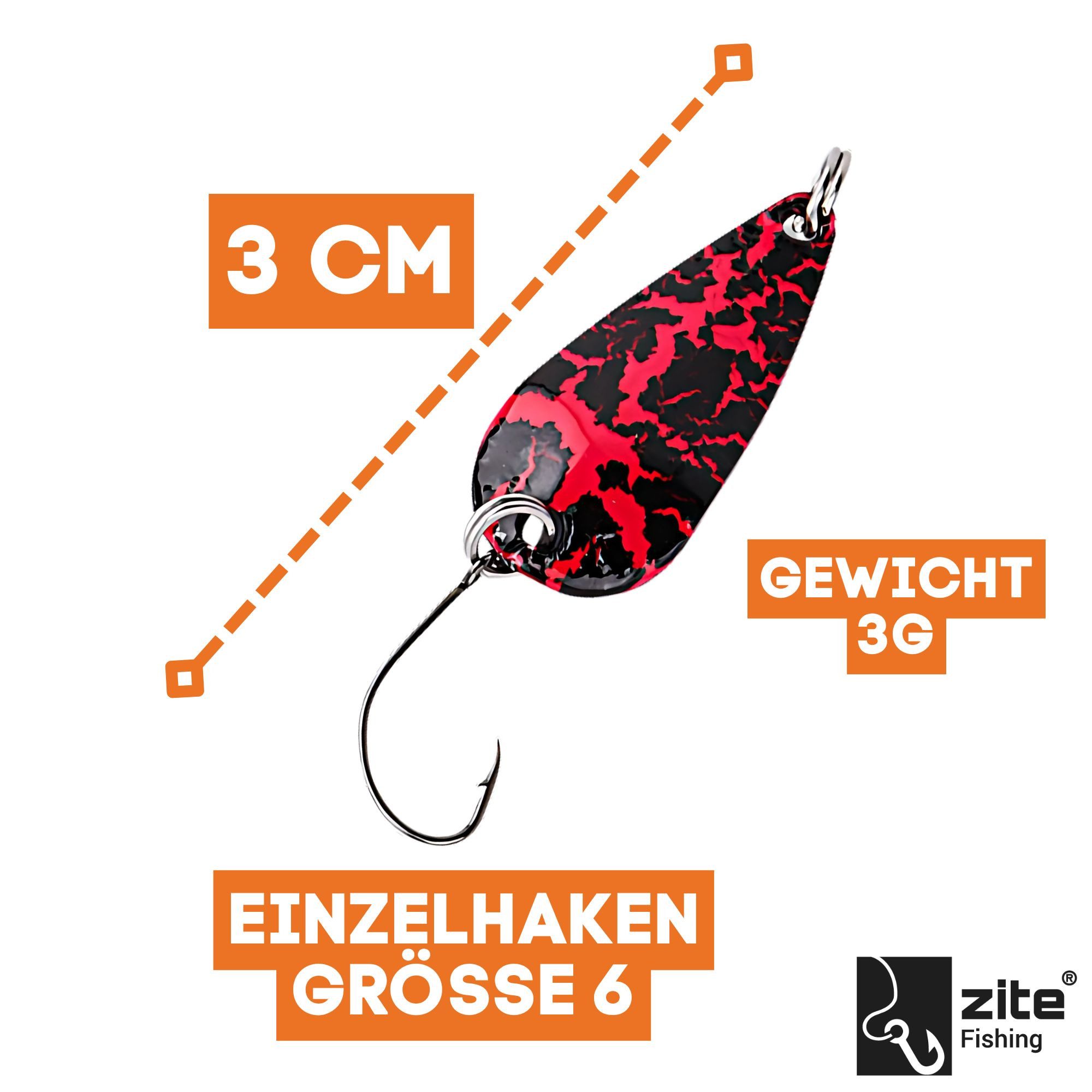 Zite Kunstköder Forellen-Blinker Set 23 tlg. - Ultra Light Köder 3g in Einzelbox