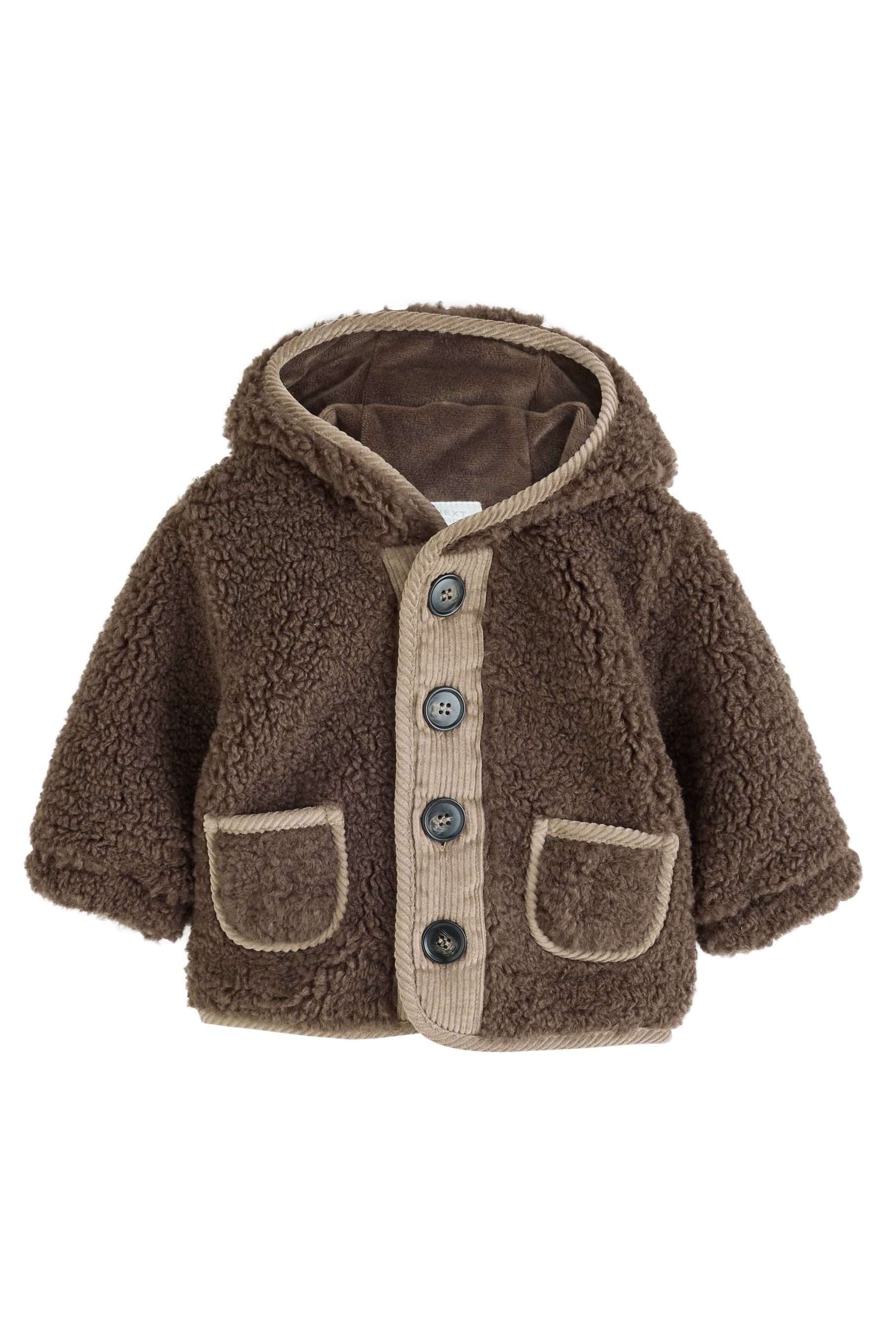 Next Kapuzenfleecejacke Baby Borg-Kapuzenjacke mit Fleecefutter (1-St)