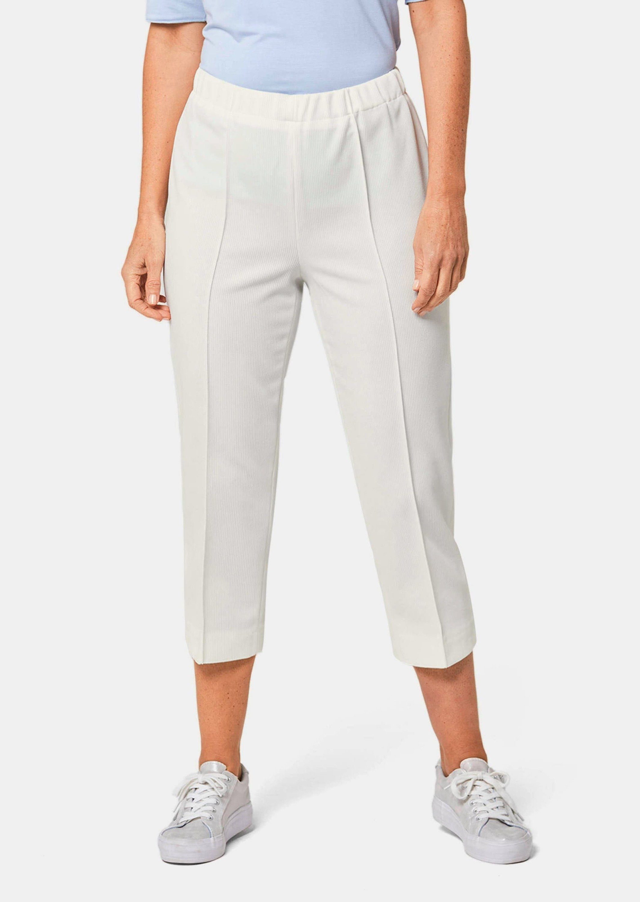 GOLDNER Caprihose Kurzgröße: Trageangenehme 7/8-Rippenhose günstig online kaufen