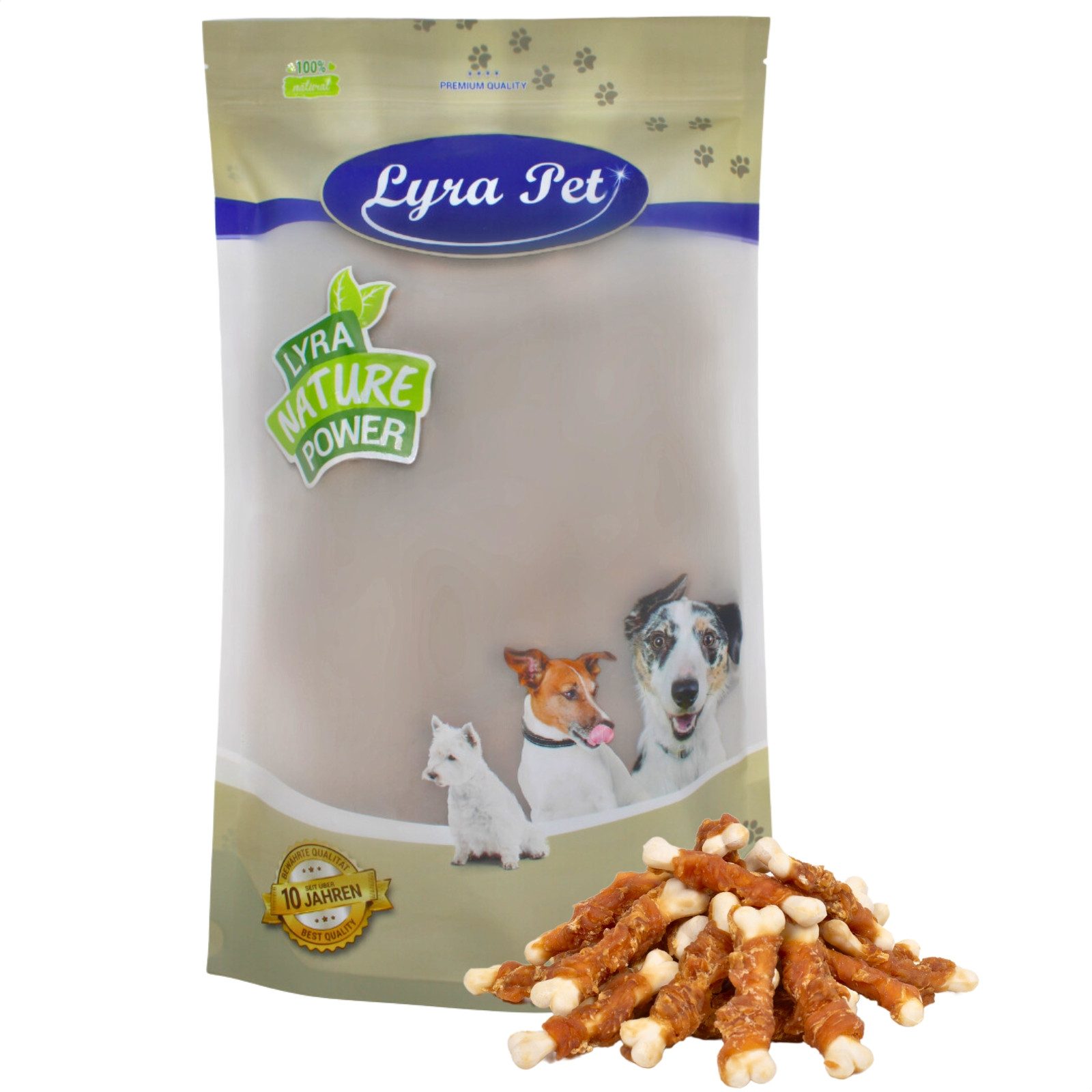 Lyra Pet 1 kg Lyra Pet® Calciumknochen mit Hühnerbruststreifen Huhn