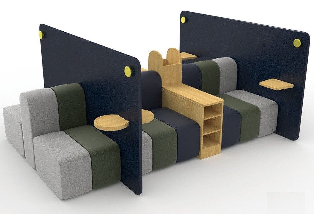 JVmoebel Relaxliege Wartezimmer Sitzmöbel Garnitur für Praxis und Büro Einrichtung, Made in Europa