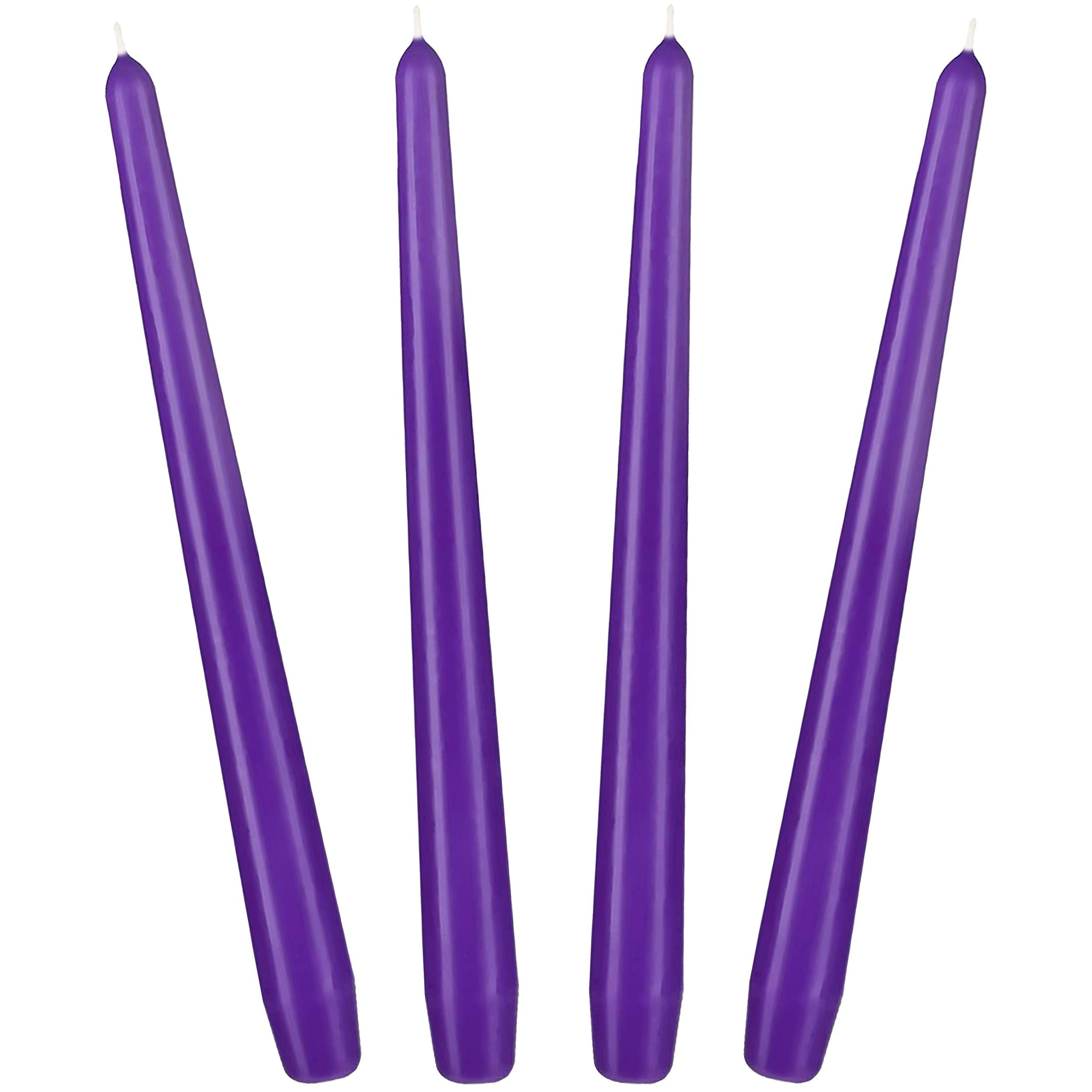 BRUBAKER Spitzkerze für Свечиständer und Свечиhalter - (Leuchterkerzen Set, 4-tlg), lange, tropffreie Deko Свечи mit langer Brenndauer