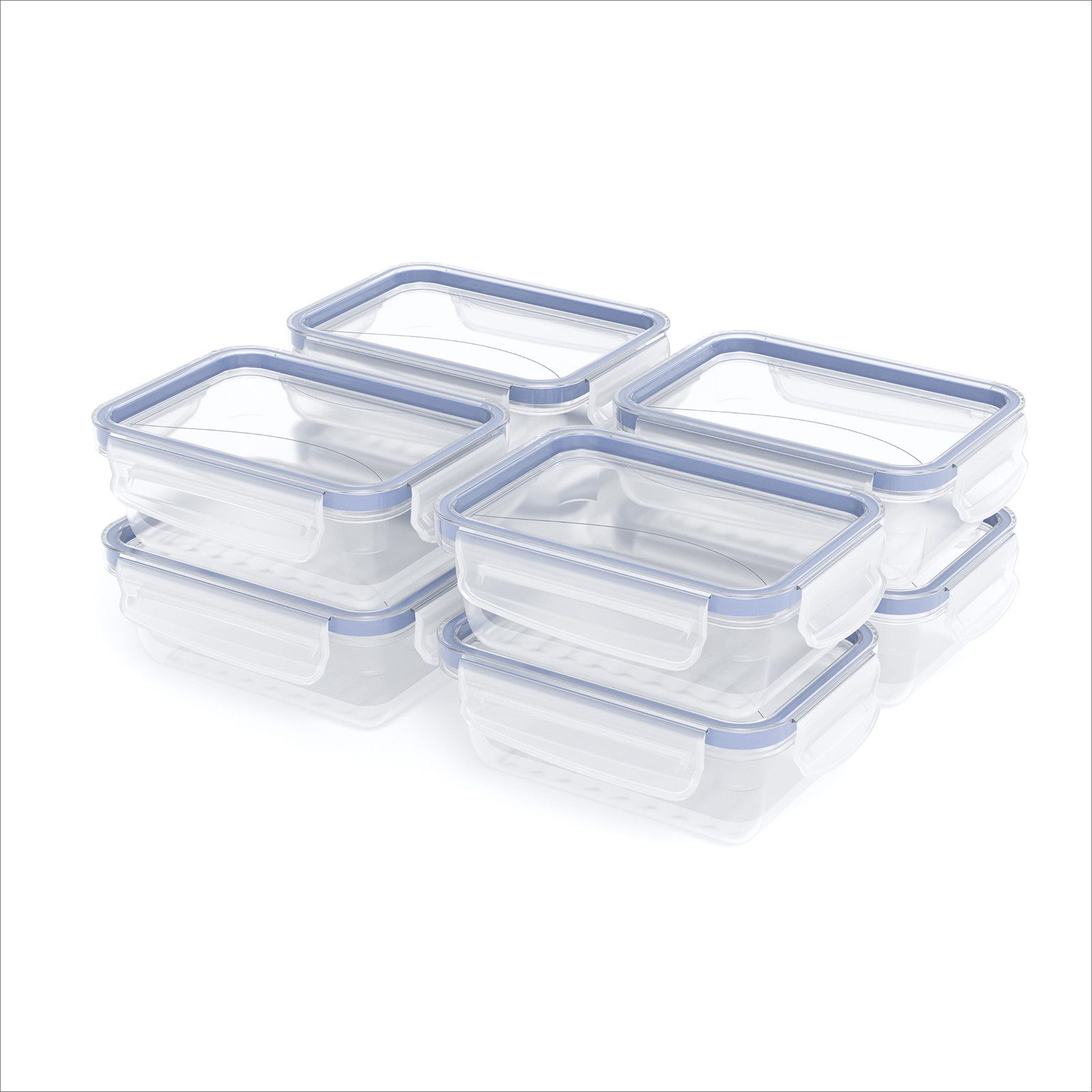 ROTHO Frischhaltedose CLICK LOCK Frischhaltedosen Set 8x0,5 l luftdicht mit Clipverschluss, Kunststoff, (Vorratsbehälterset, 8er-Set), Luftdichtes Frischhaltedosen Set für sichere Lebensmittelaufbewahrung