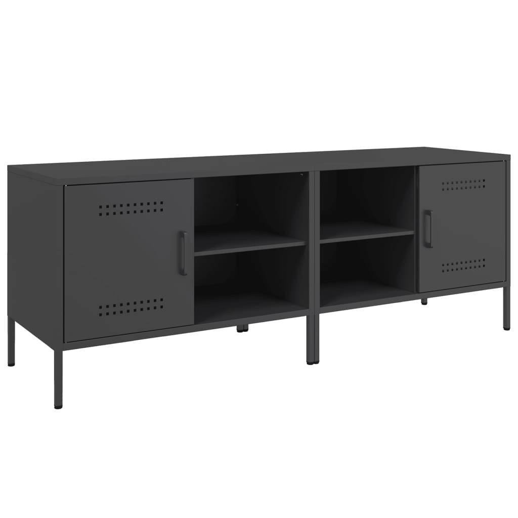 vidaXL TV-Schrank TV-Schränke 2 Stk. Schwarz 68x39x50,5 cm Stahl (2-St)