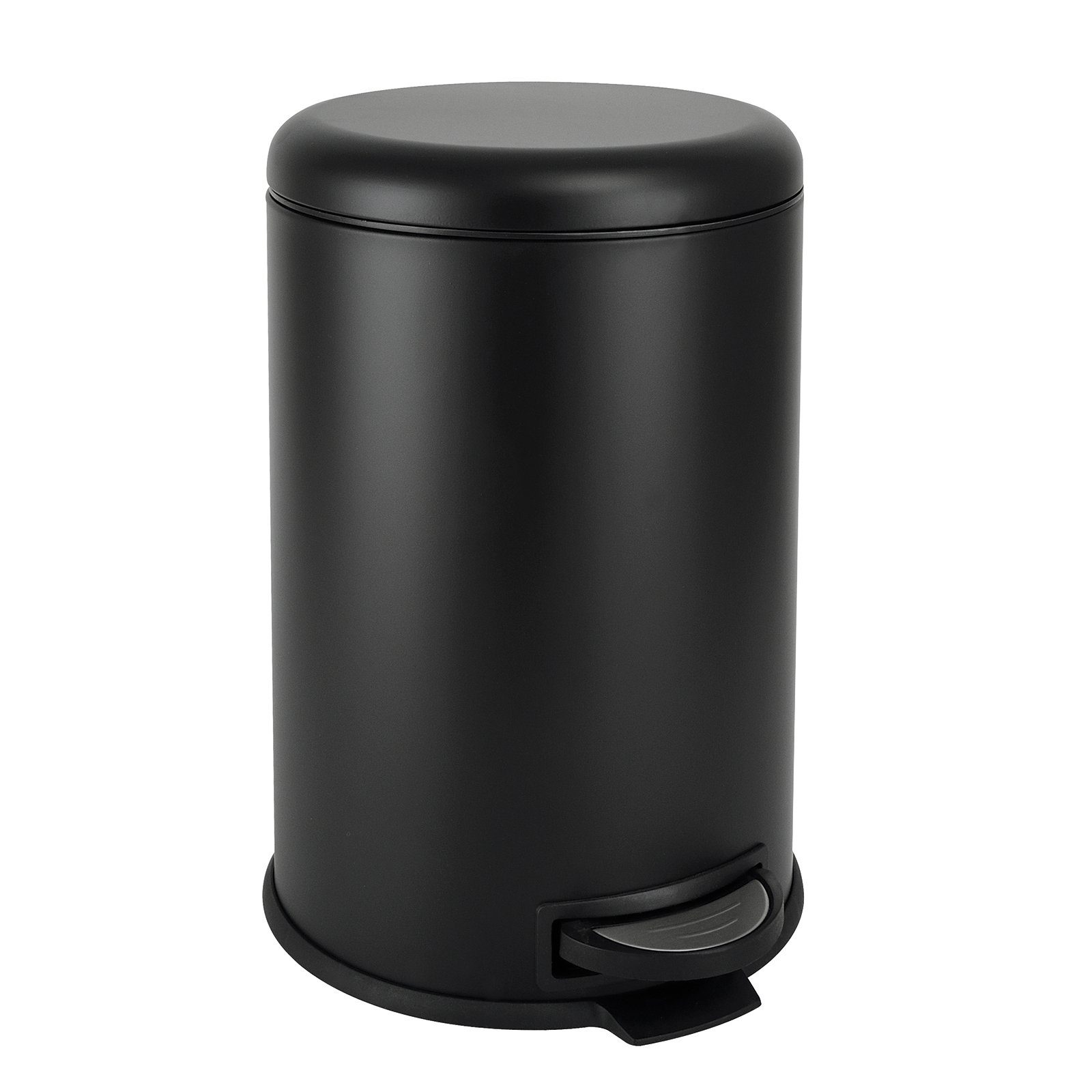 SVITA Mülleimer, Treteimer, Küchen-Eimer, 20L, Pulverbeschichteter Stahl, Schwarz