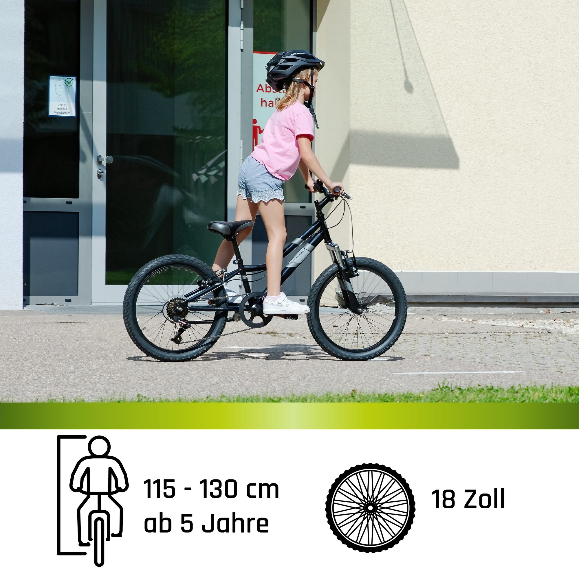 Galano Kinderfahrrad GA20, 7 Gang, Kettenschaltung, Kinderfahrrad 18 Zoll 115 - 130 cm Mädchen Jungen Fahrrad ab 5 Jahre