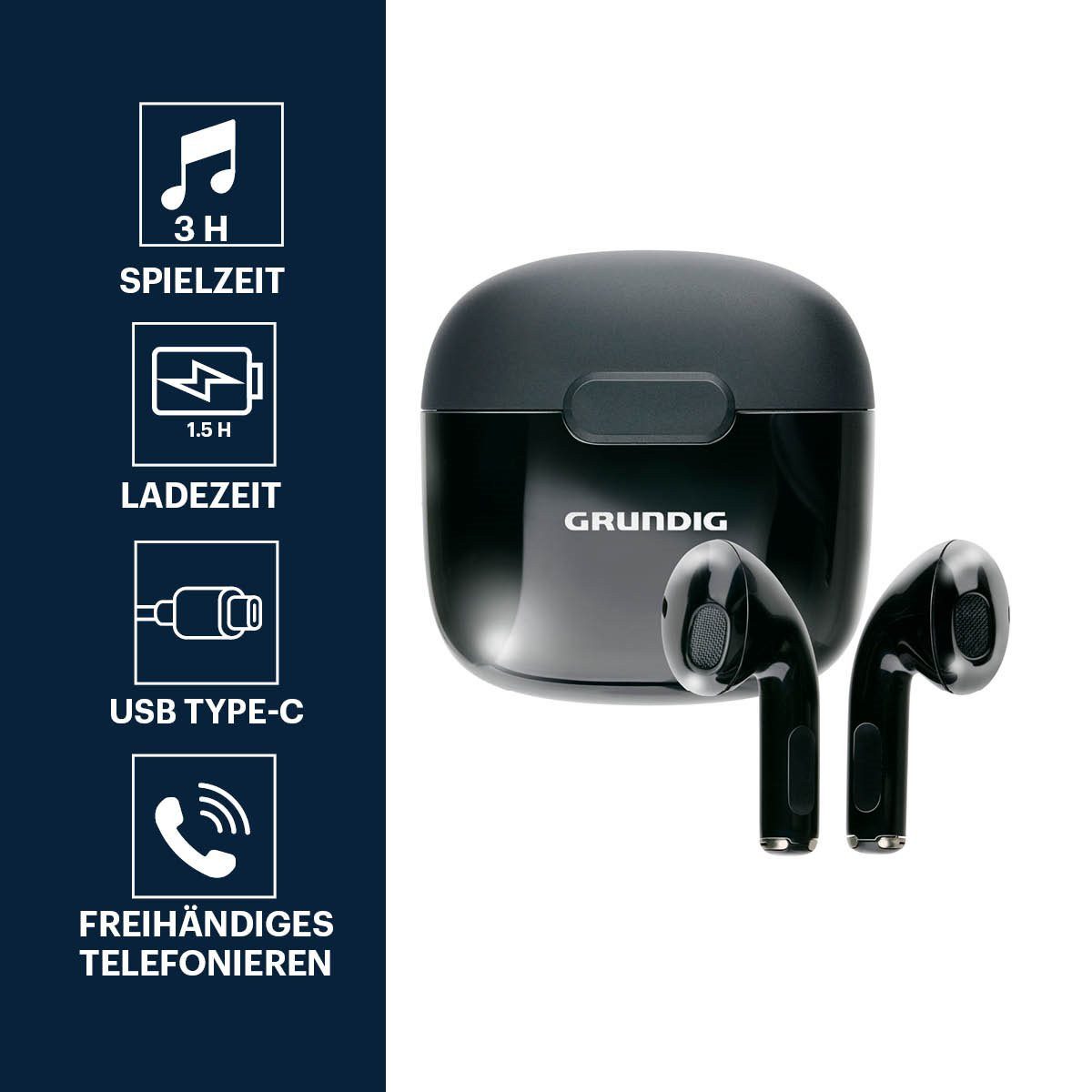Grundig Grundig Bluetooth Kopfhörer 200mAh In-Ear-Kopfhörer