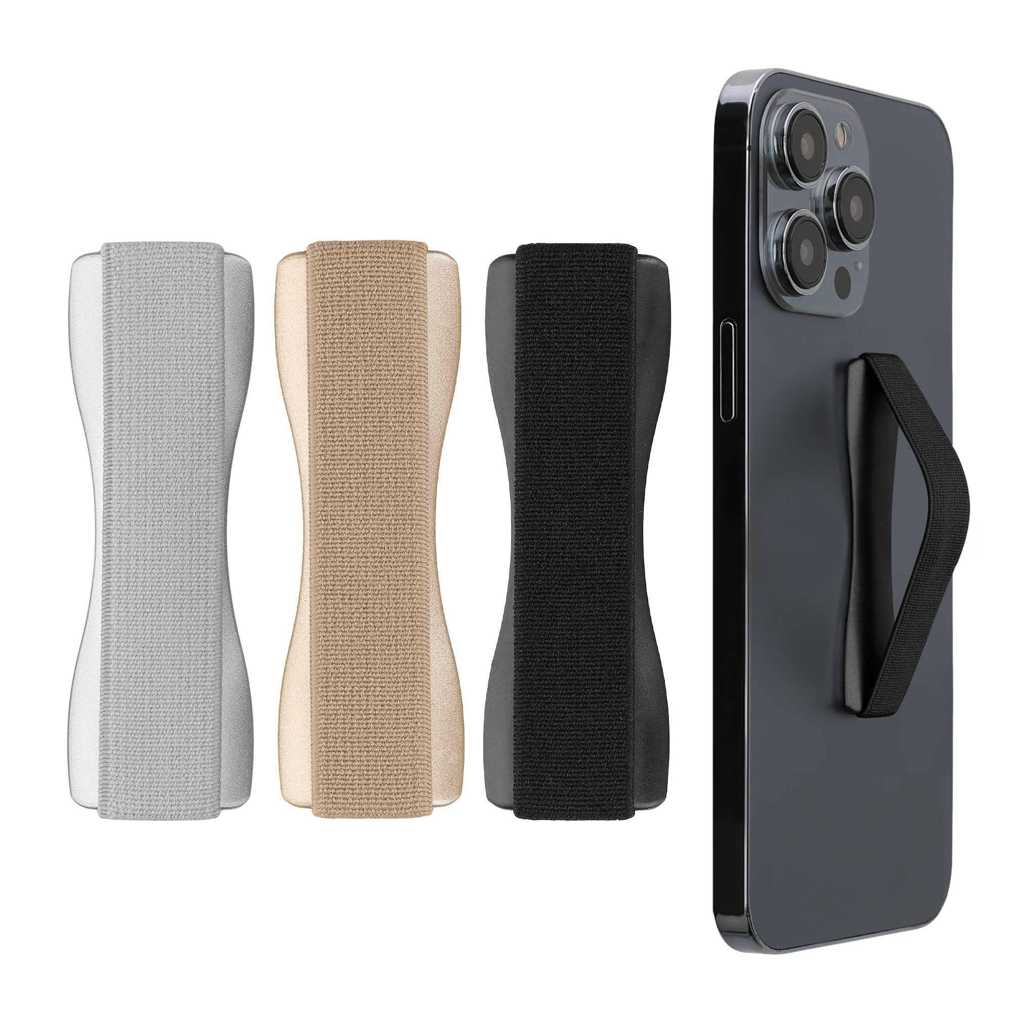 kwmobile Popsockets Smartphone Fingerhalter 3 Set, (3-tlg., Handy Halter Griff Halterung Einhandbedienung - 3x Handyhalter)