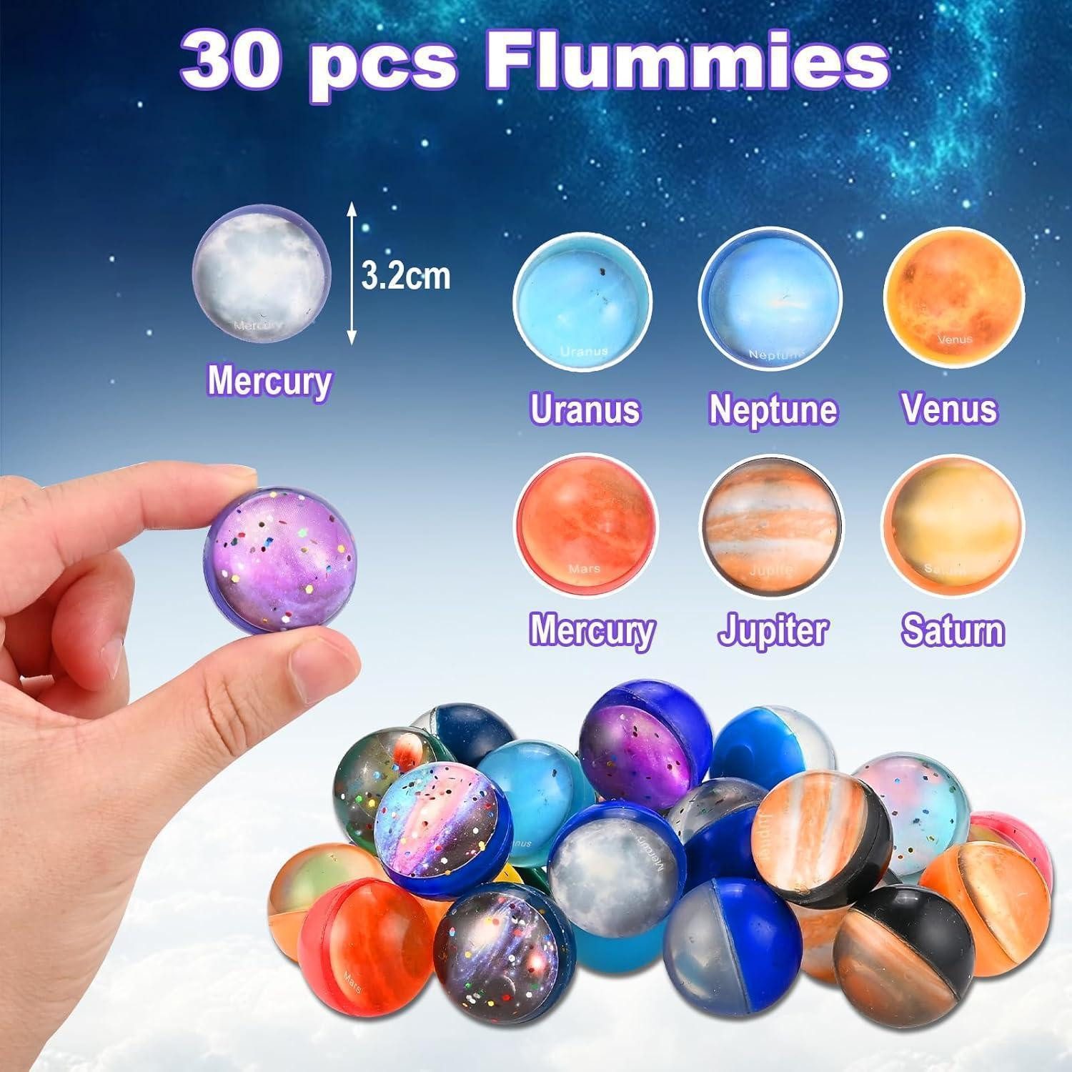 LuxusKollektion Flummi 30 Stück Flummies Gummiball Planeten Mitgebsel Kindergeburtstag