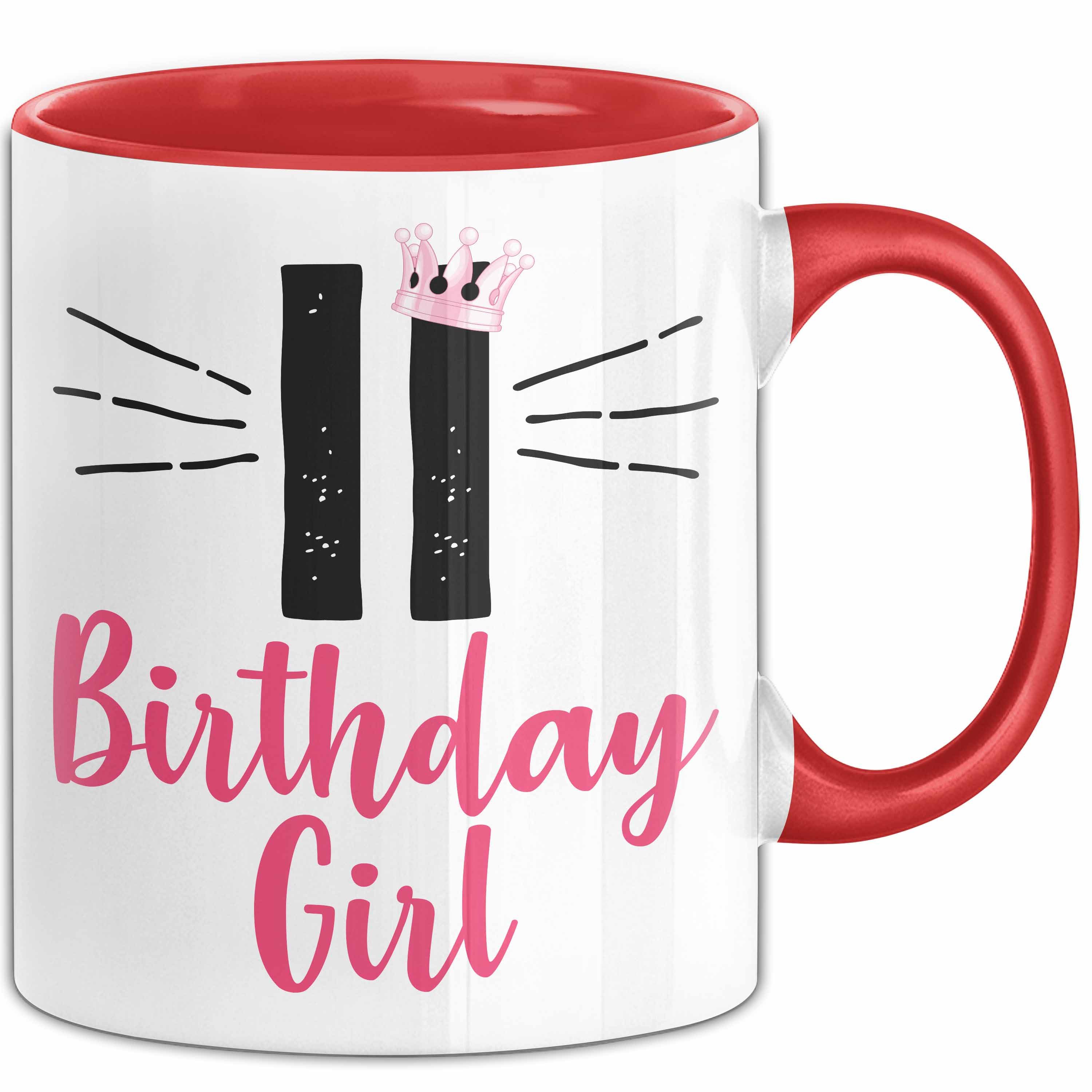 Trendation Tasse 11 Birthday Girl Tasse Mädchen Geschenk 11. Geburtstag Witzig, Keramik