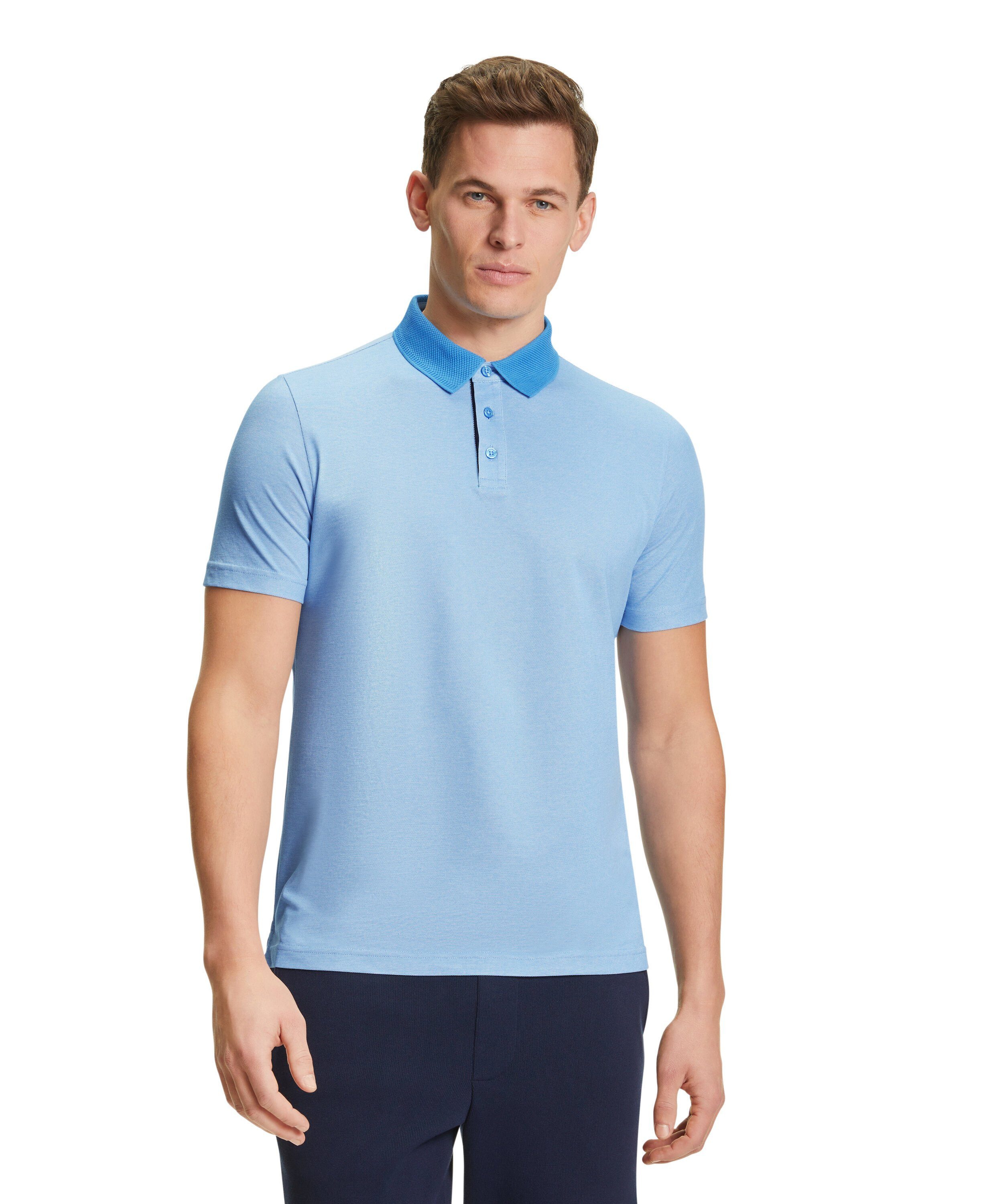 FALKE Poloshirt mit Baumwolle blue note (6545)