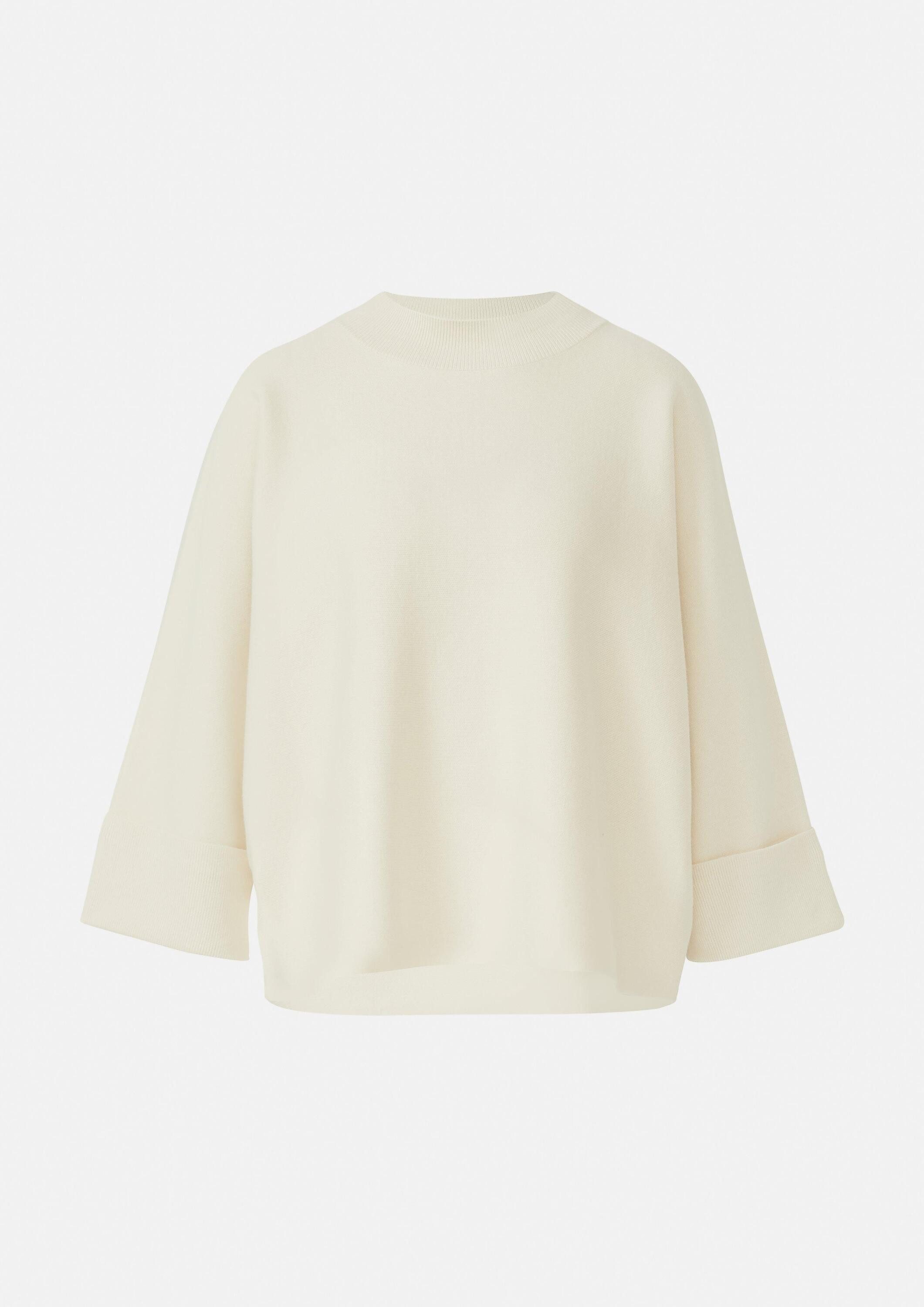 comma Poncho Indoor-Poncho Strickponcho mit Stehkragen