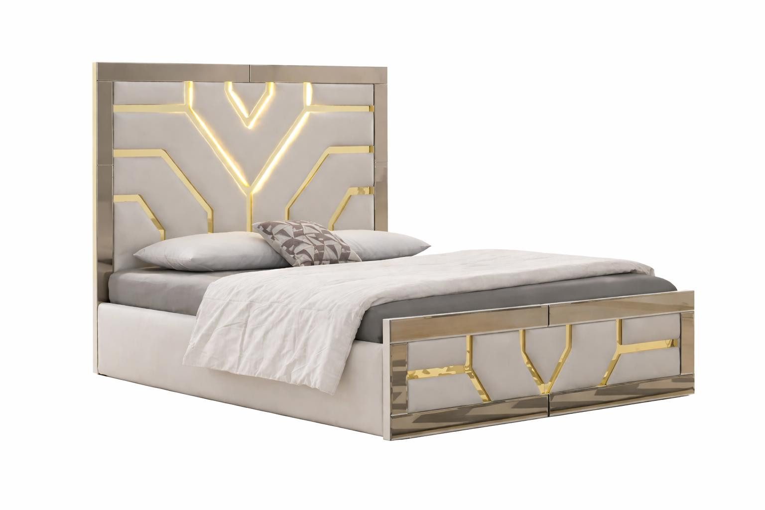 JVmoebel Schlafzimmer-Set Stilvolles 2-tlg. Schlafzimmer-Set mit Bett und Kleiderschrank, (2-tlg), Made in Europa