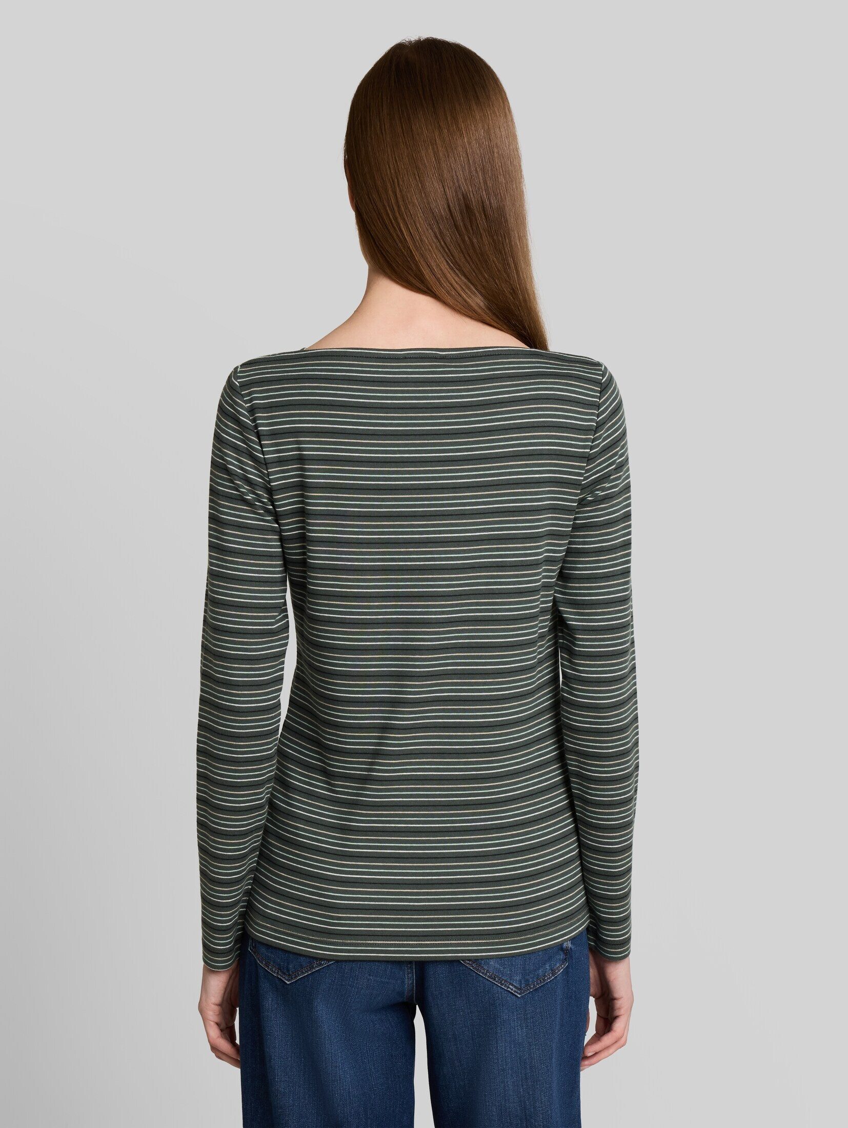 TOM TAILOR Langarmshirt T-Shirt (im Einserpack) Langarmshirt mit Herz-Stickerei
