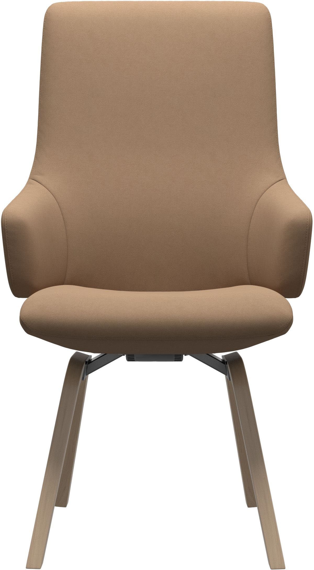 Eiche Stressless® Polsterstuhl Größe L, in High Back Laurel, mit Beinen mit Armlehne, schräggestellten