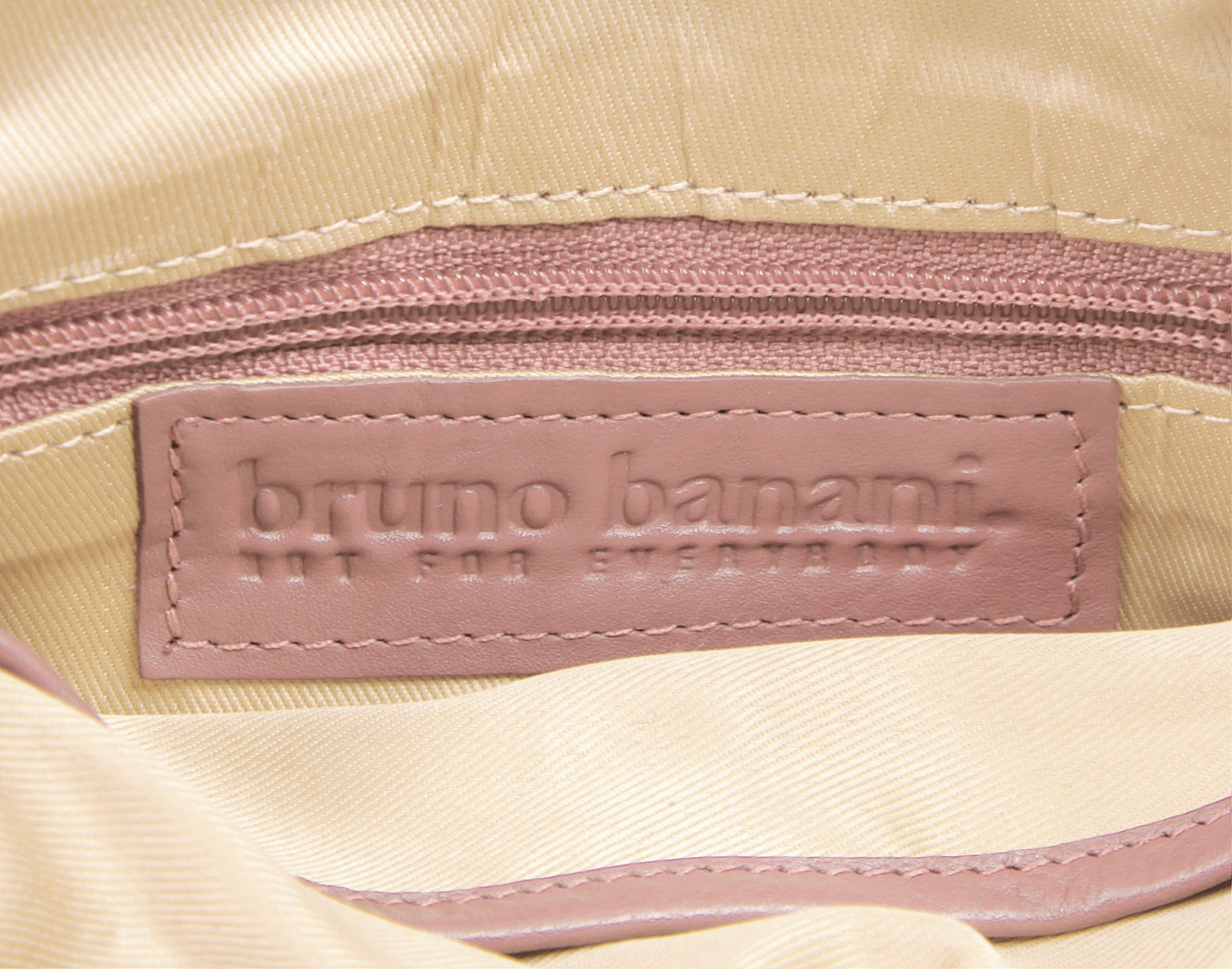 Bruno Banani Umhängetasche, Leder echt rosa