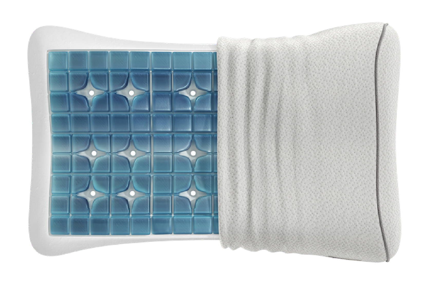 Technogel Nackenstützkissen Original Anatomic Curve, Füllung: Gel, Viscoschaum, Seitenschläfer, Rückenschläfer, Für Allergiker geeignet